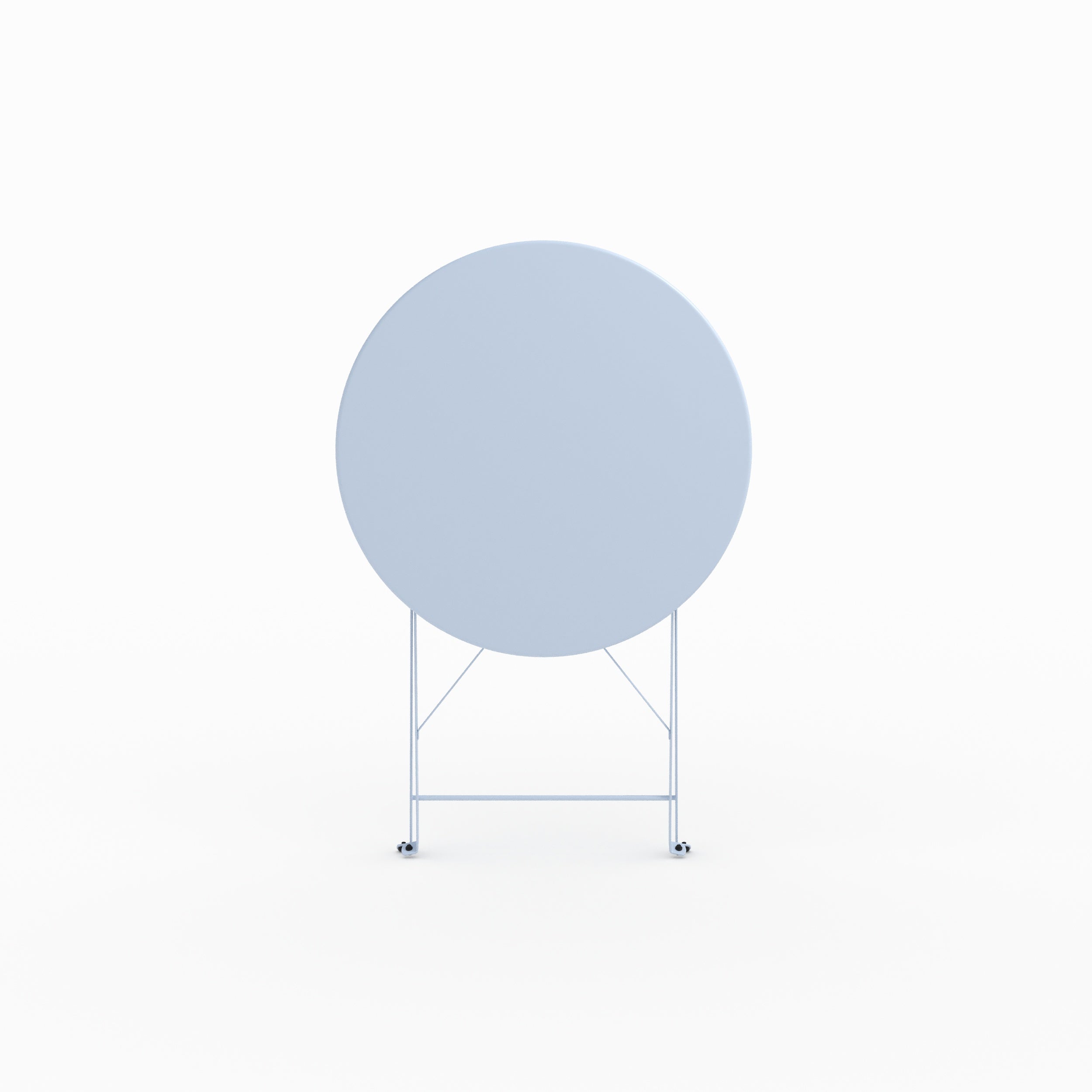 Focus table de jardin Yumi ronde et pliante en métal vert clair 2 personnes