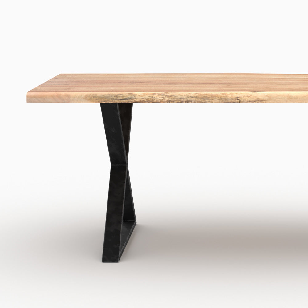 Gia table rectangulaire bois massif acacia 6 places