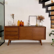 grande buffet in legno di teak con 3 cassetti rendez vous deco