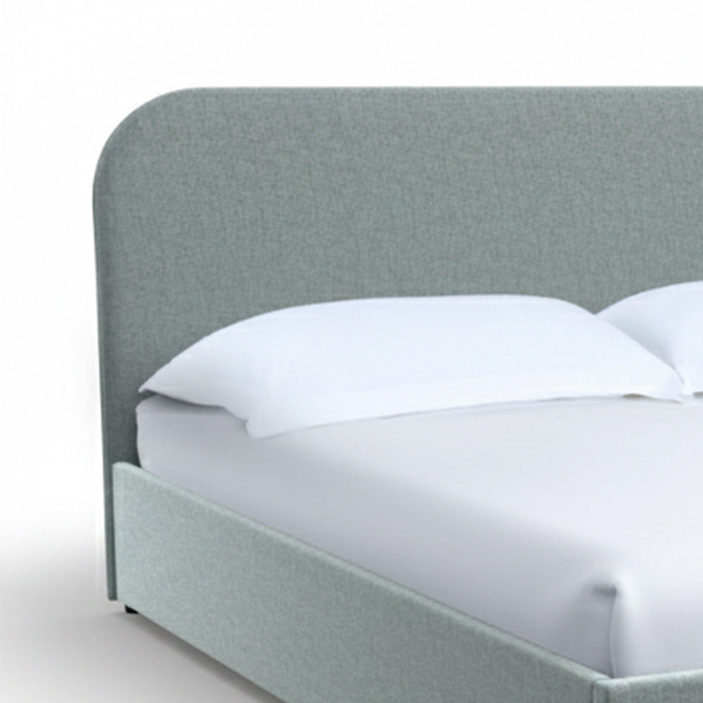 Gris tissu lit Tilly 160x200 coffre