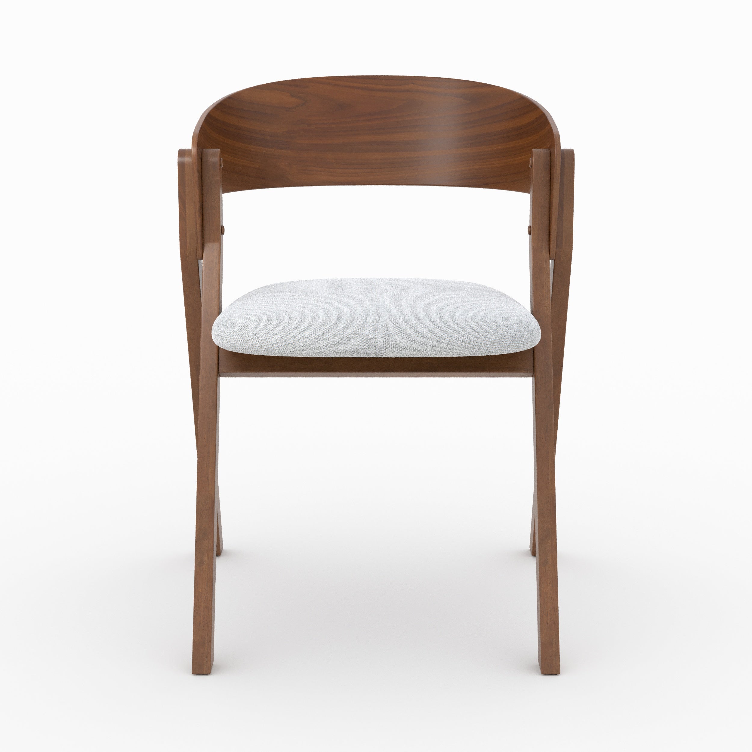 heloise chaise en bois d hevea et tissu gris clair