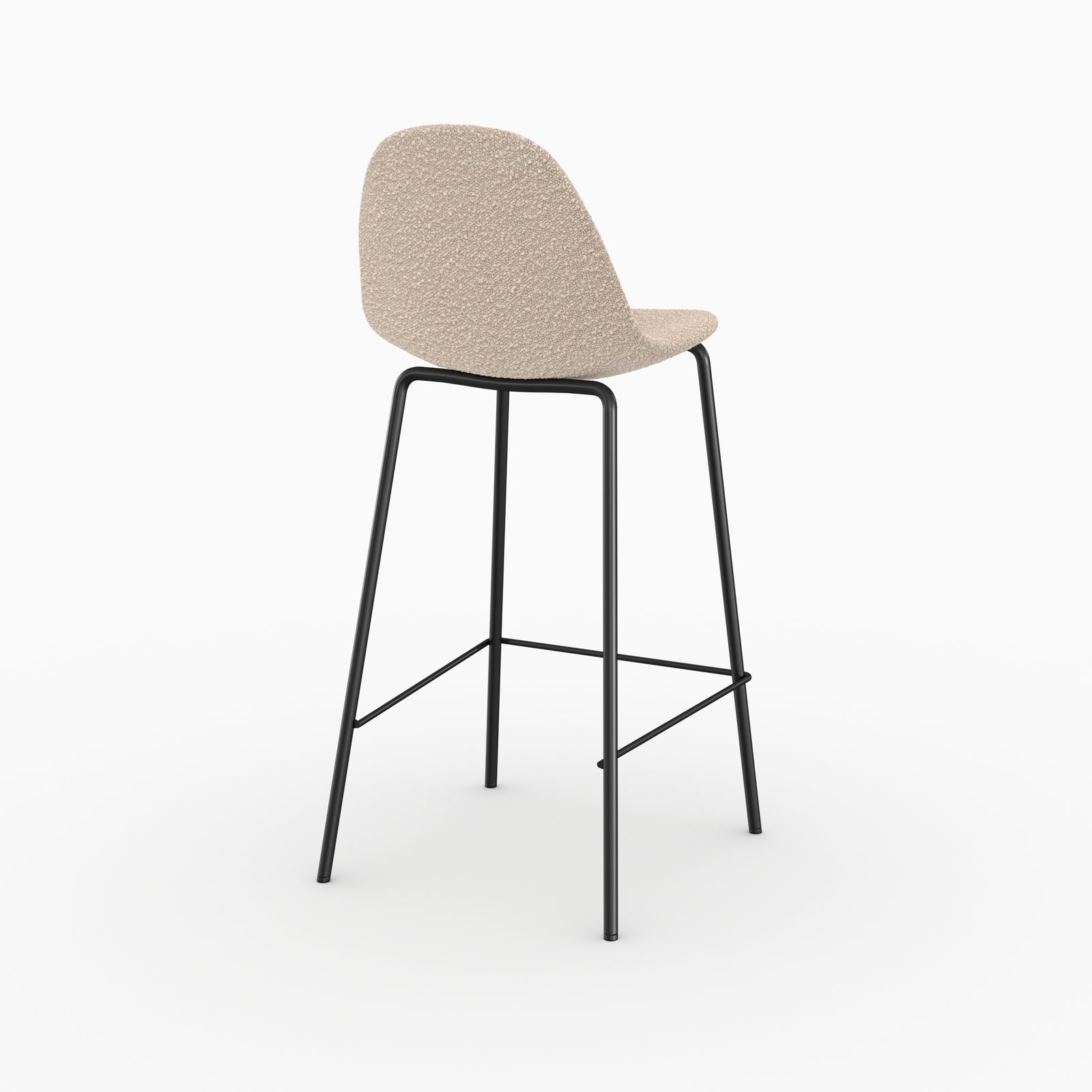 Henrik chaise bouclette beige ilot central 65 5cm lot 2