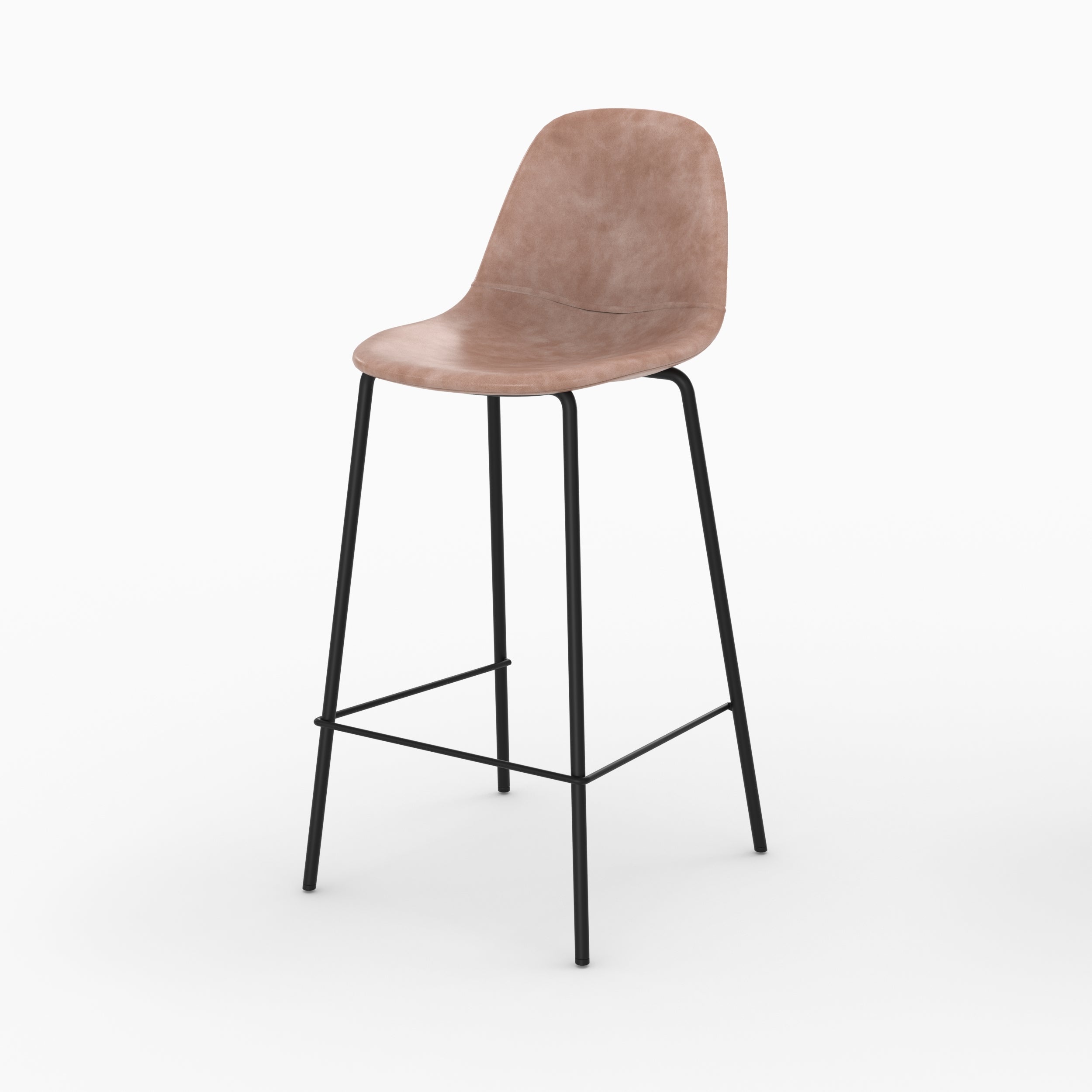 henrik pack 4 chaises pour ilot central 65 cm taupe et gris noir