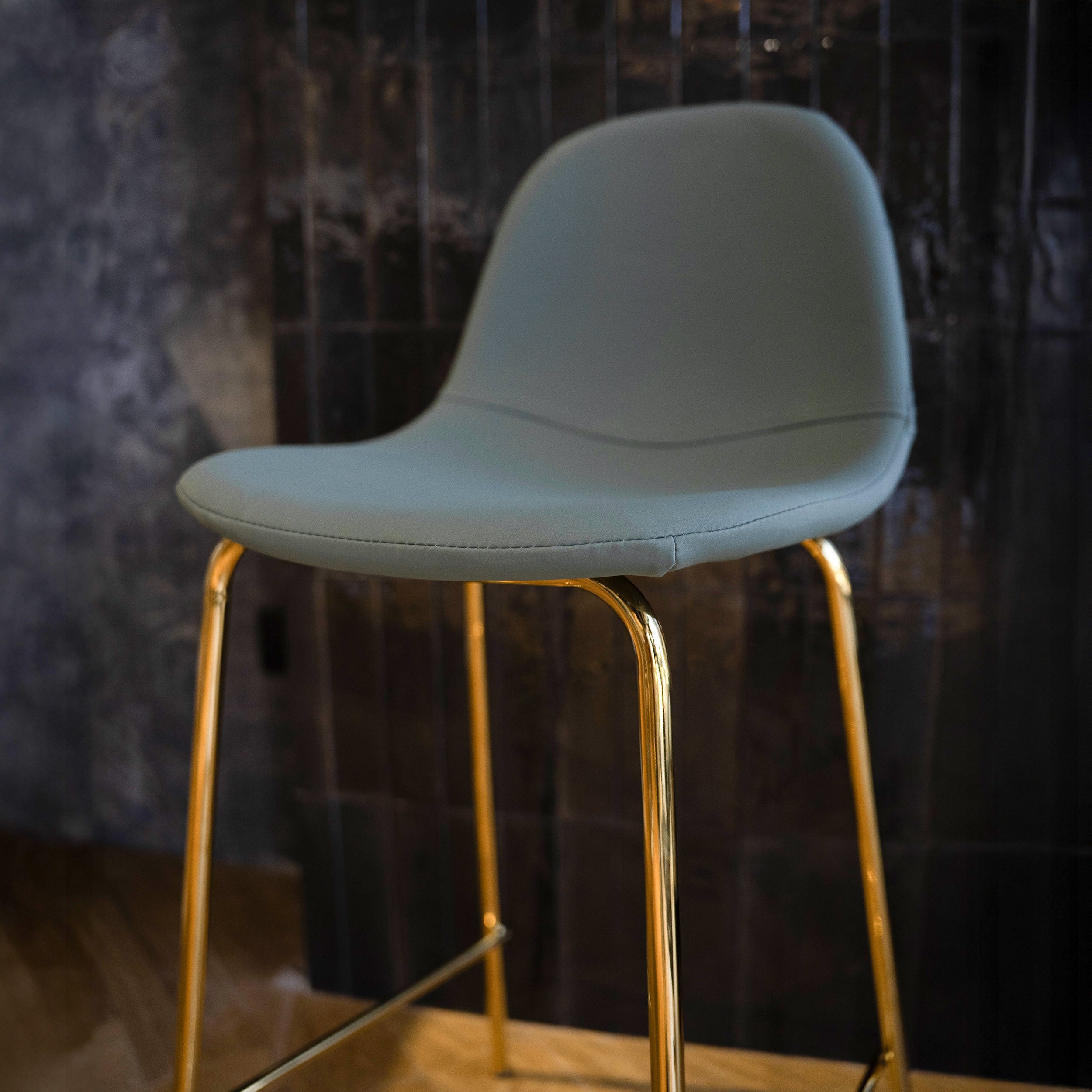 Henrik tabouret vert olive lot de 2