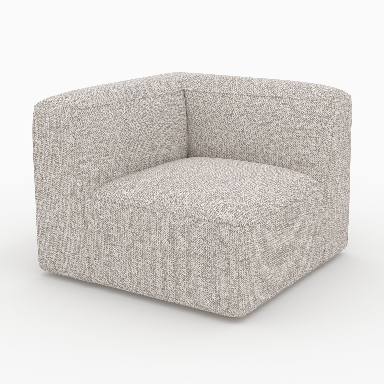 Hestia angle interchangeable canapé modulable beige tissu cocooning