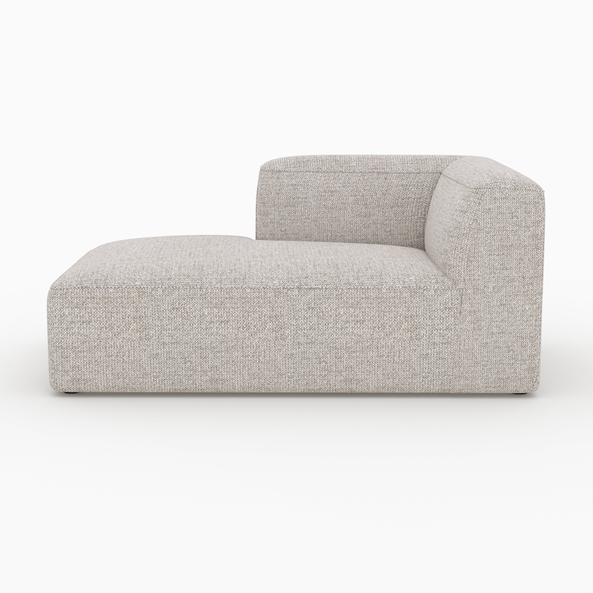 Hestia canapé tissu beige méridienne angle gauche