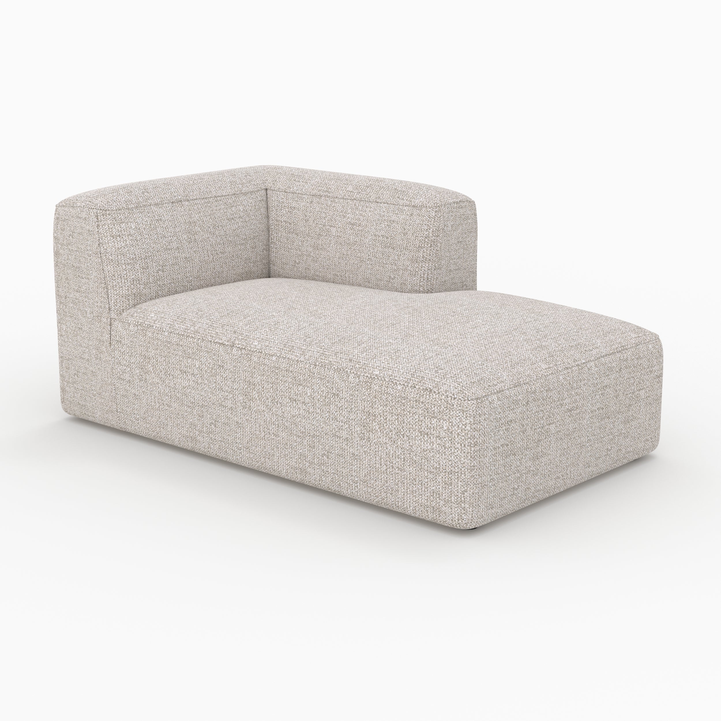 Hestia méridienne angle droit canapé modulable tissu beige