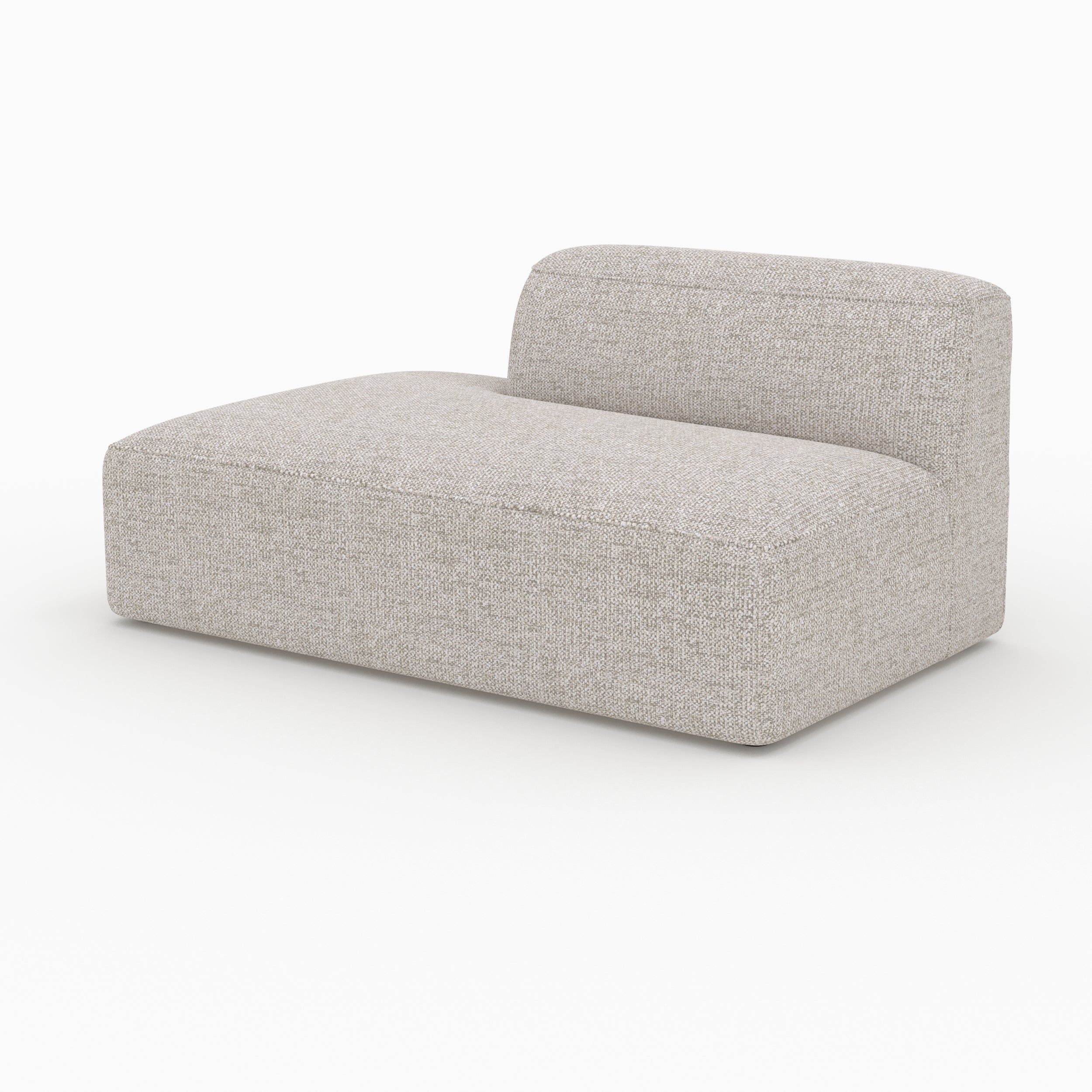 Hestia méridienne dossier droit canapé modulable tissu beige