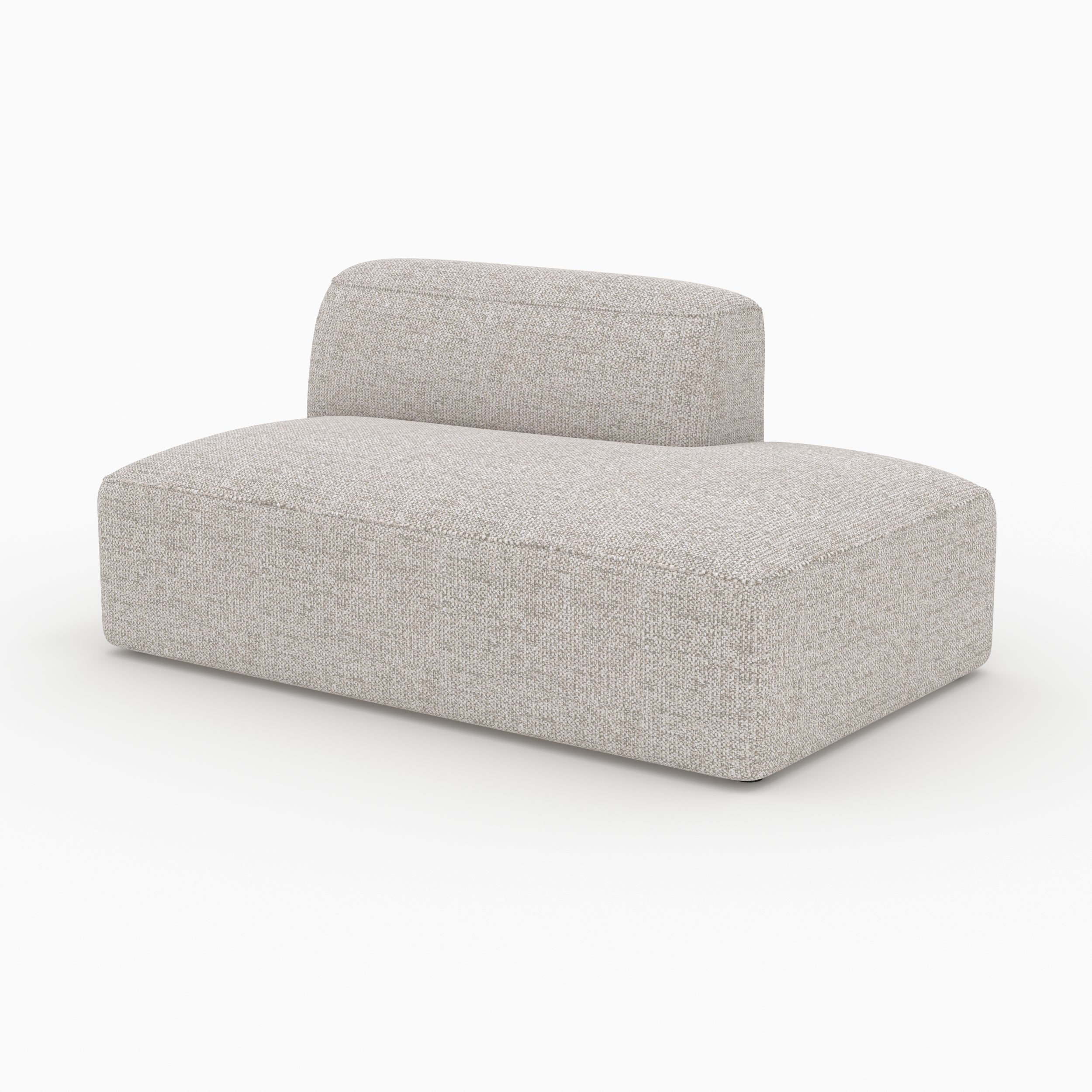 Hestia méridienne dossier gauche canapé modulable tissu beige