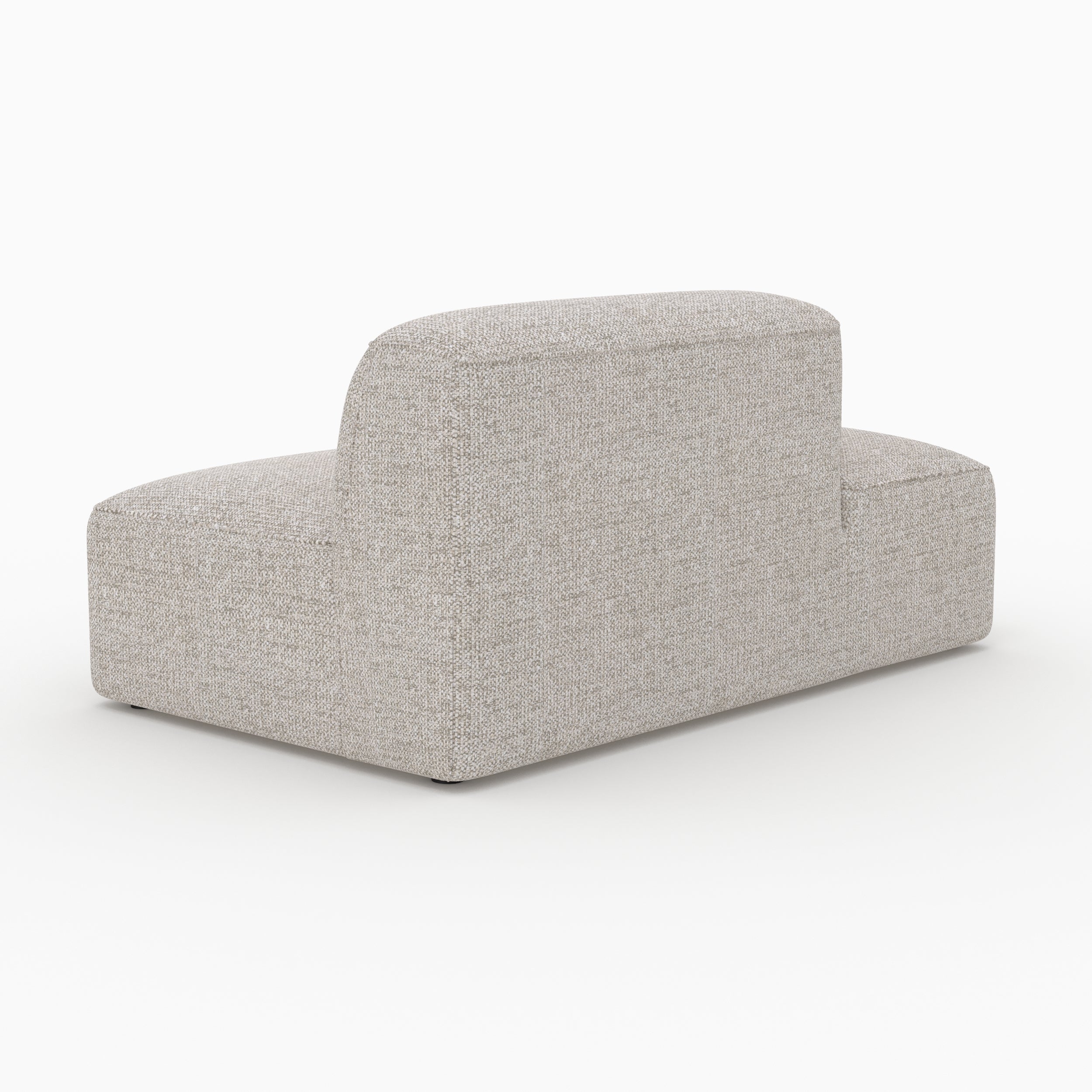 Hestia module méridienne droit dossier canapé modulable tissu beige