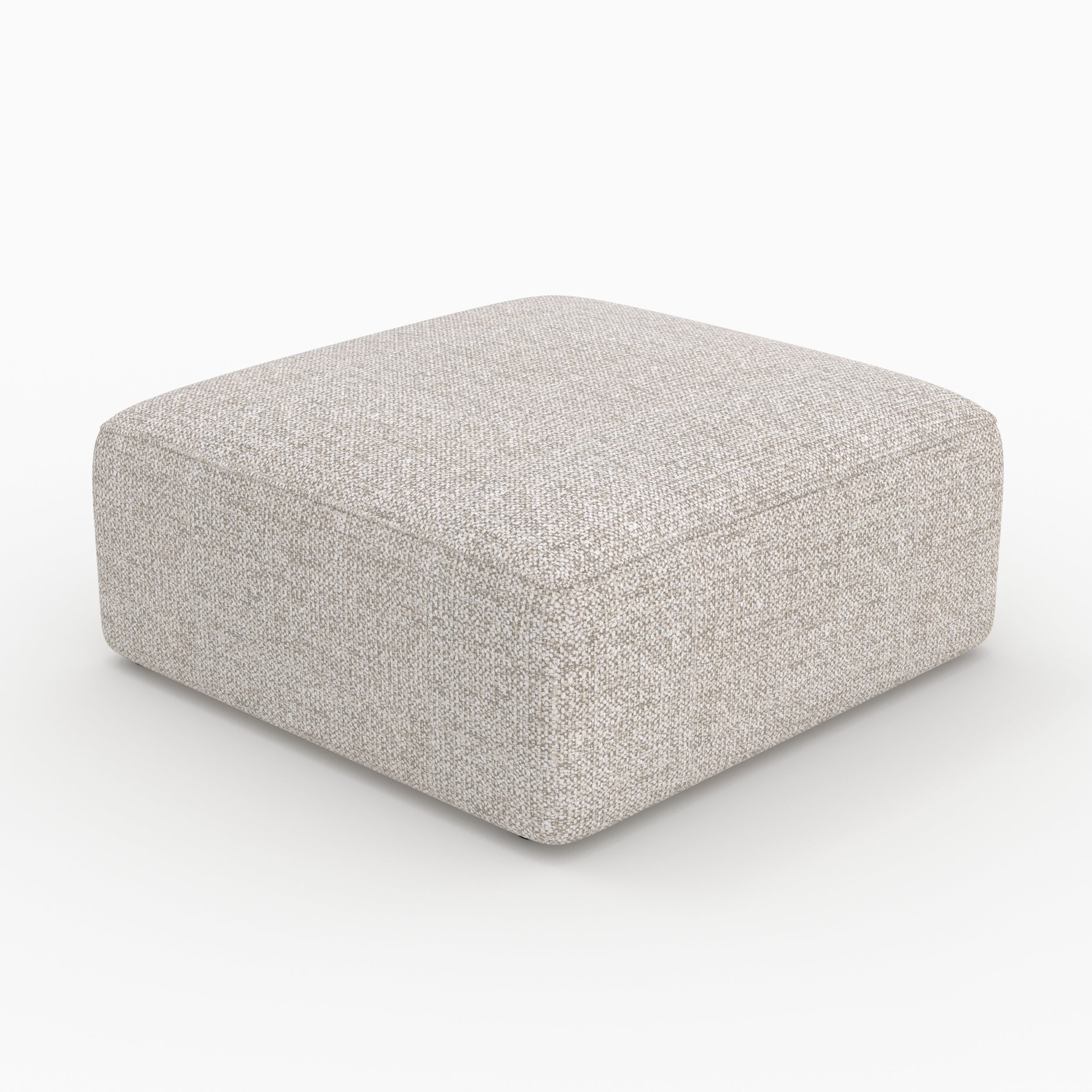 Hestia pouf carre tissu beige canapé modulable