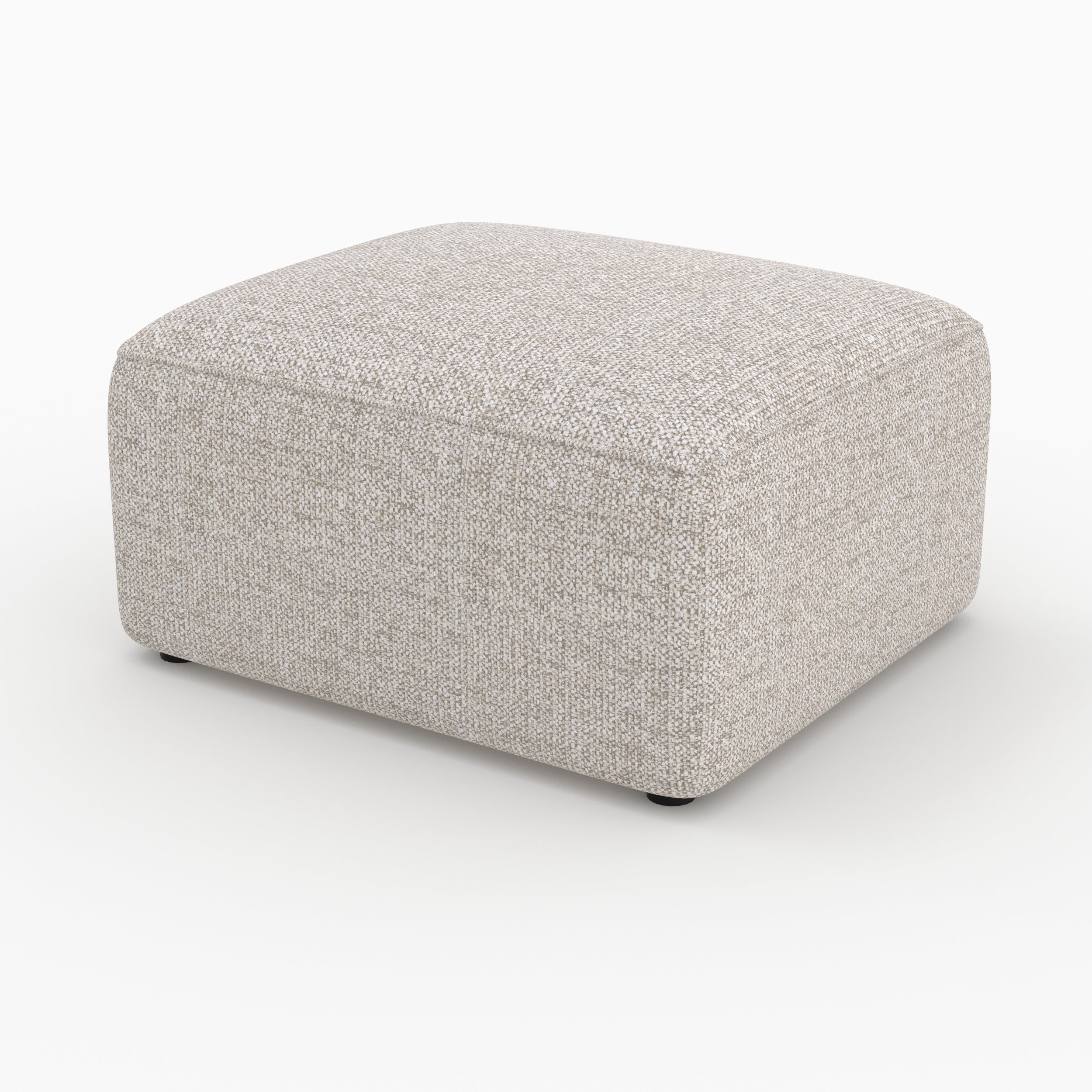 Hestia pouf rectangulaire tissu beige canapé modulable