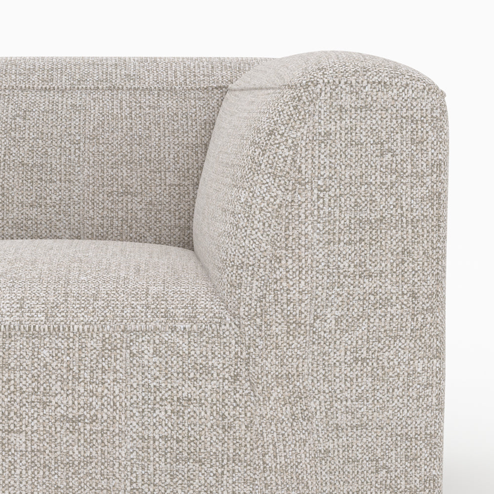 Interchangeable angle Hestia canapé tissu beige modulable