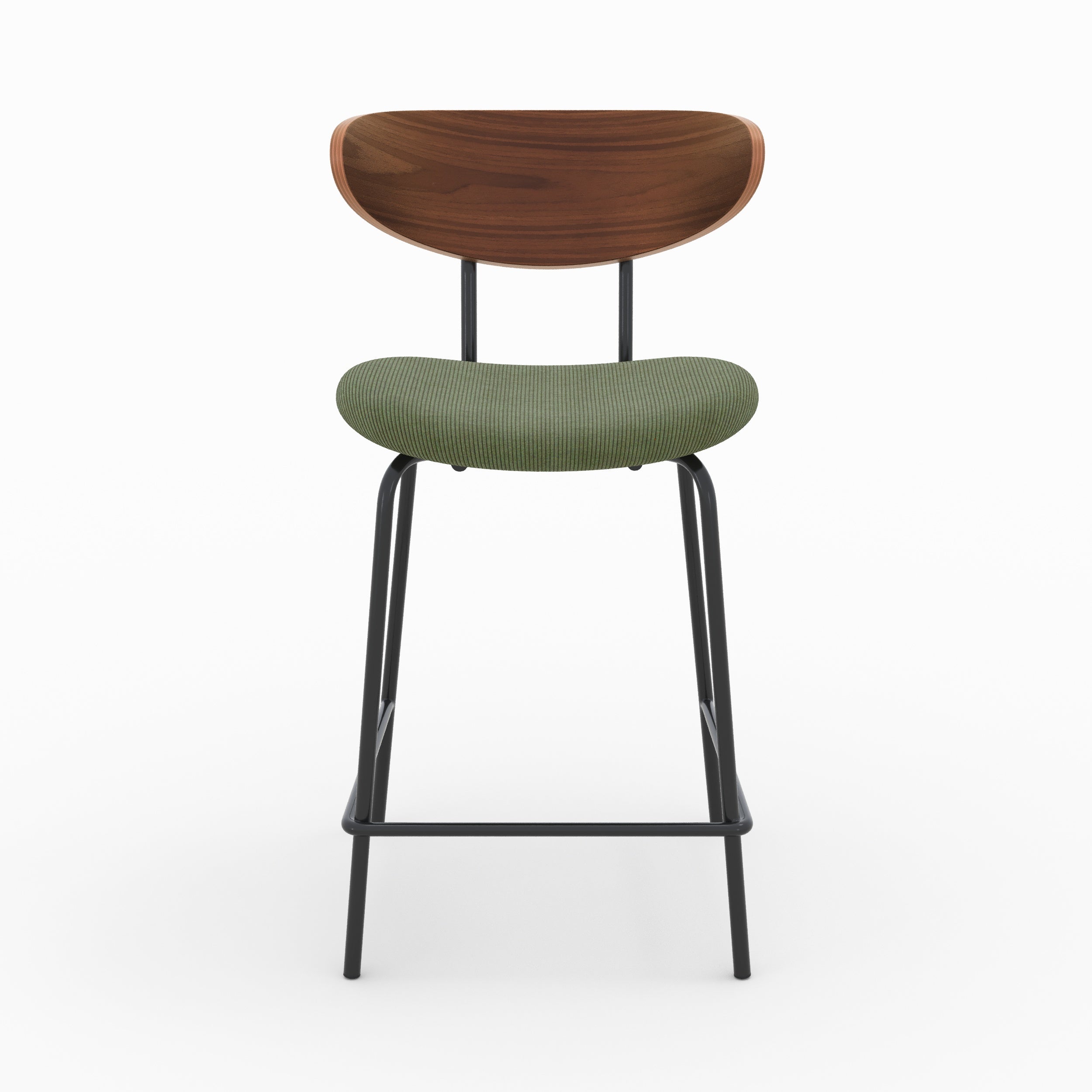 jade chaise pour ilot central en velours vert kaki dossier bois lot de 2 64