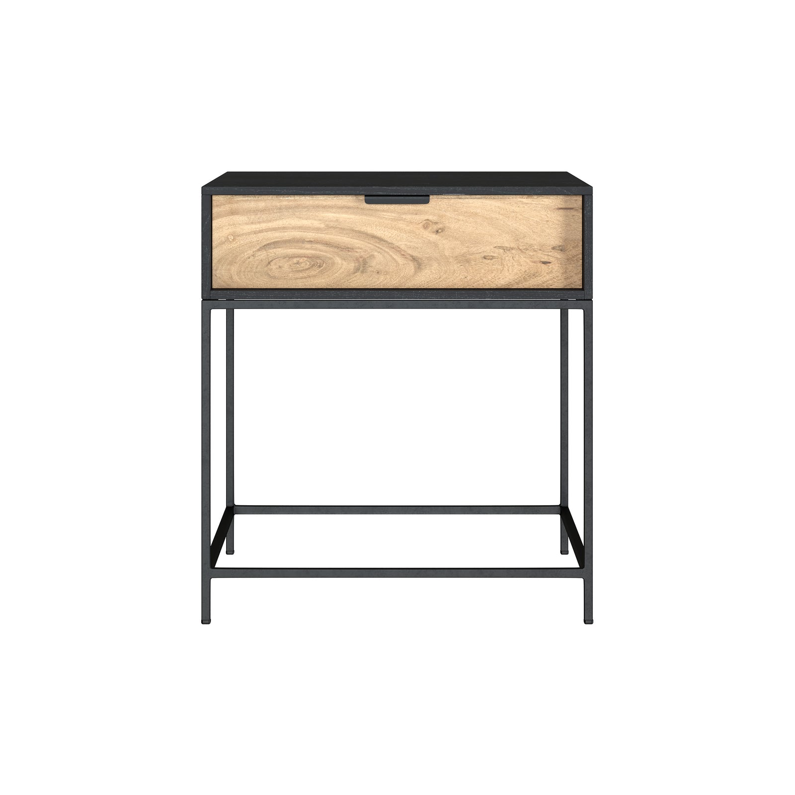 jakson table de chevet acacia metal noir