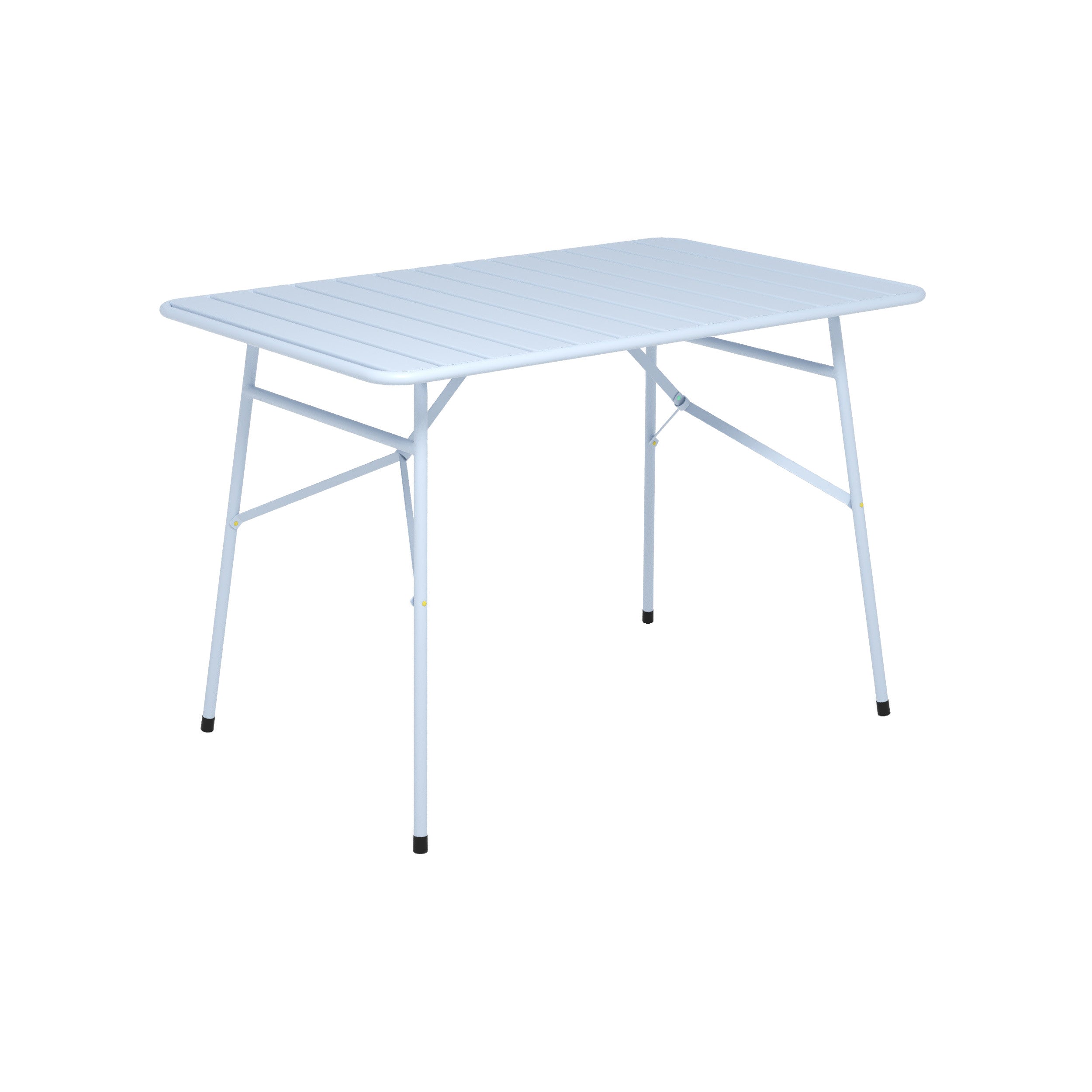Jardin table et chaises bleu pastel métal