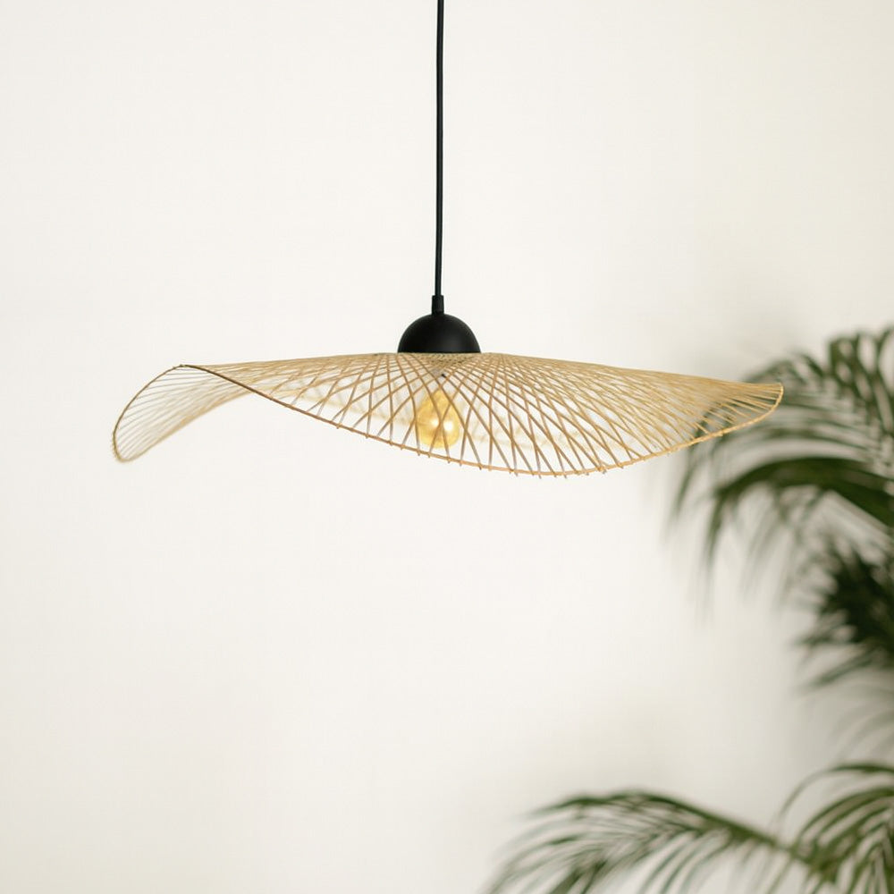Jipi suspension rotin et fil noir