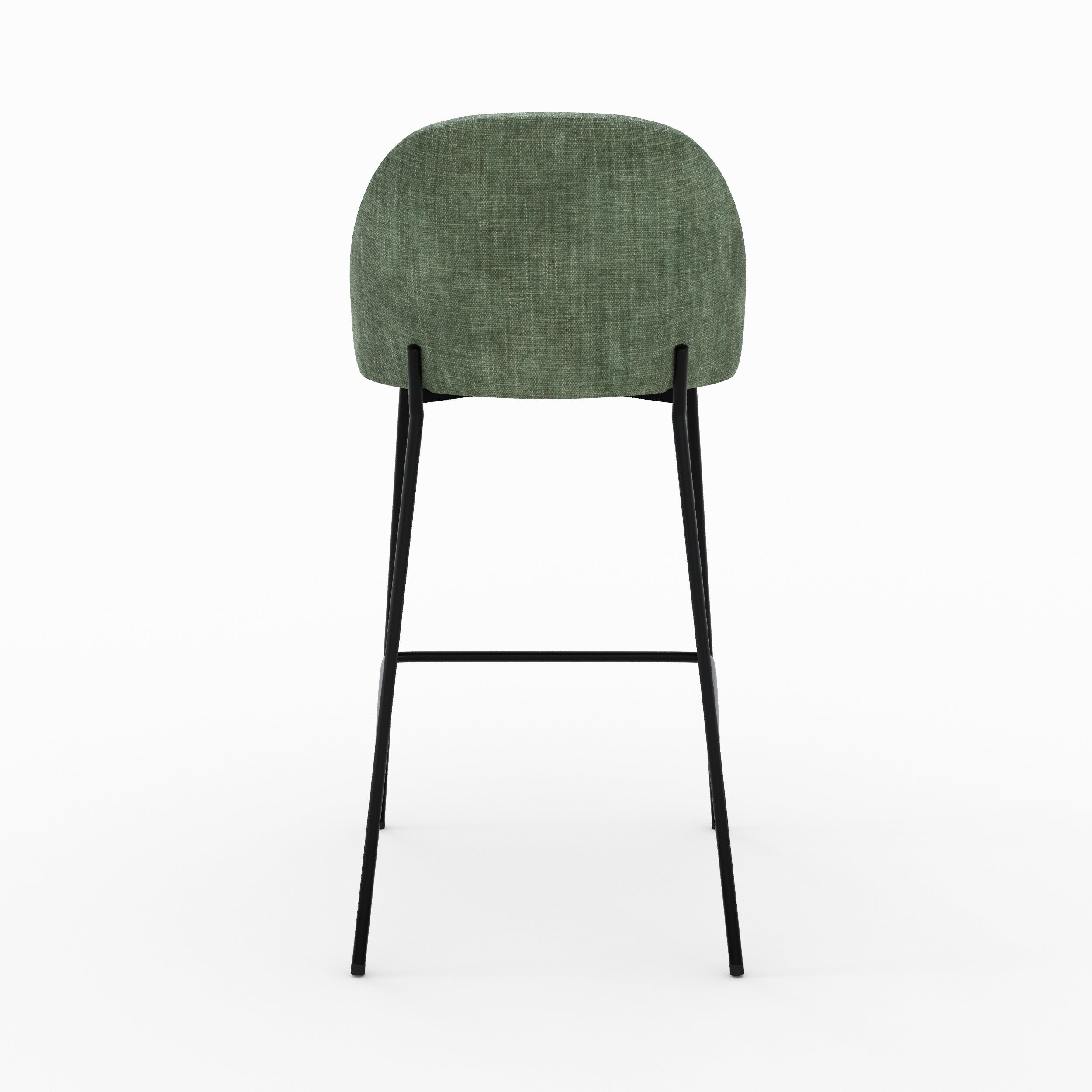 Karl chaise tissu texture vert sapin ilot central vue arrière