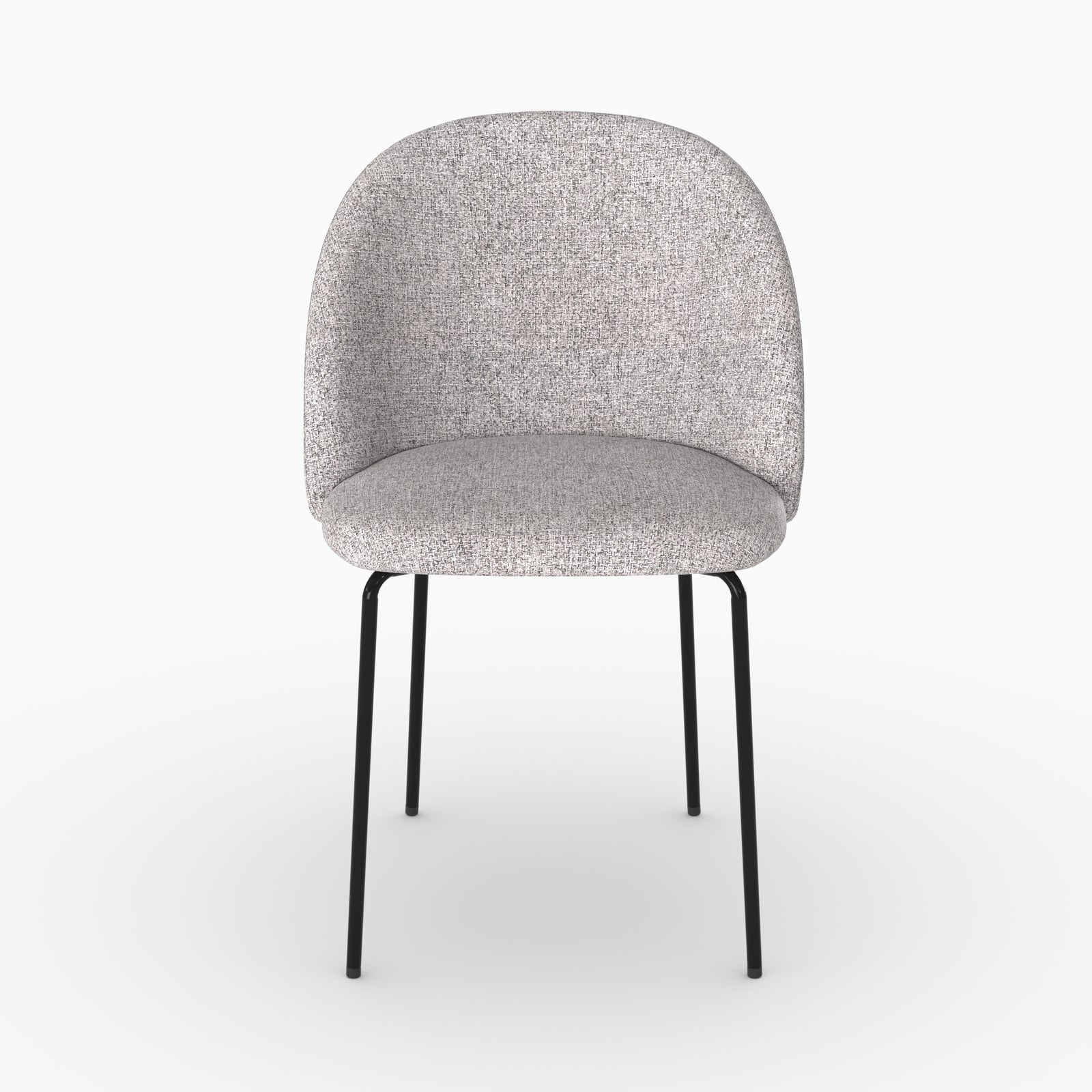 Karl lot 2 chaises gris clair tissu chiné