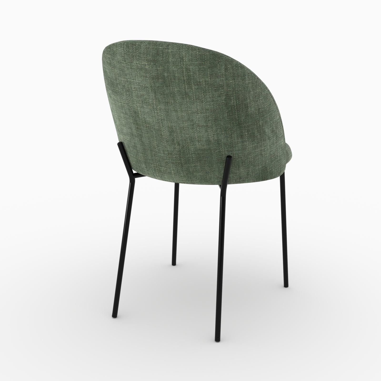 Karl lot 2 chaises tissu texture vert sapin