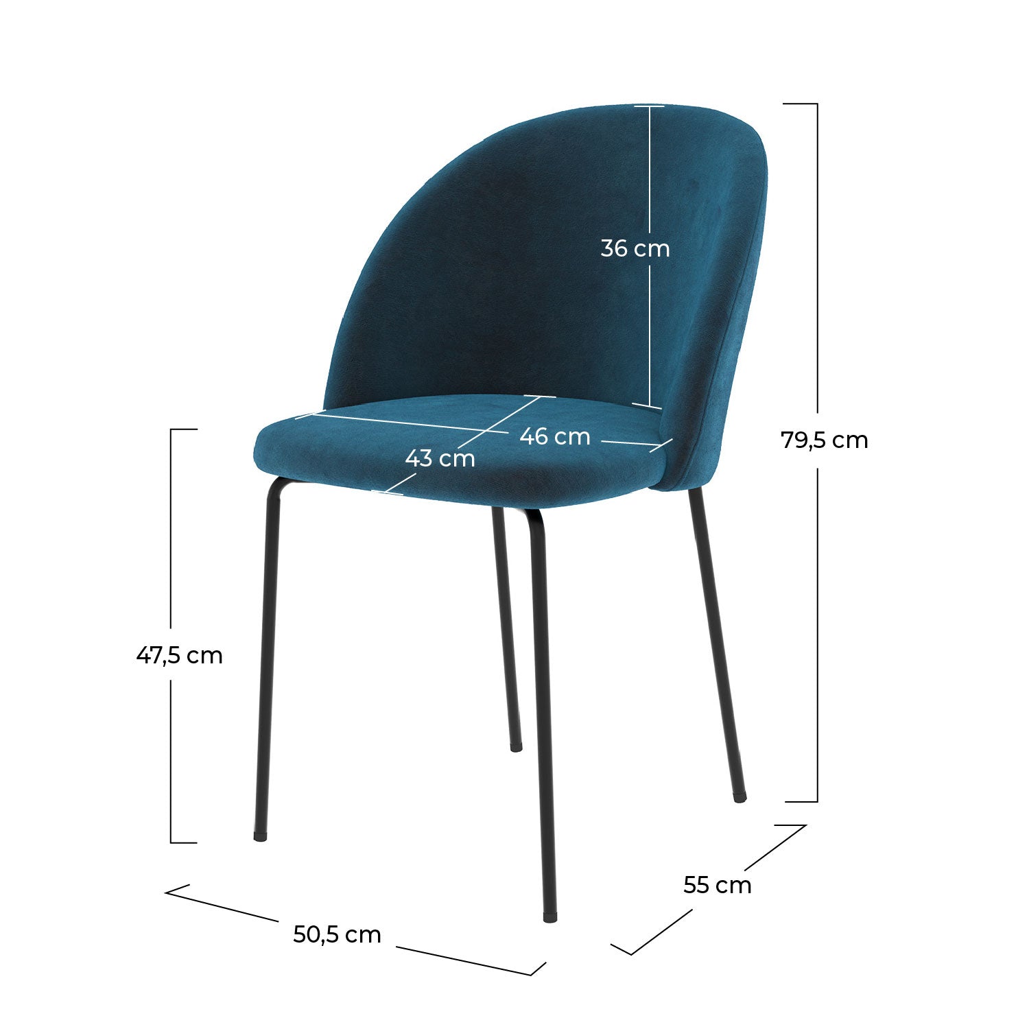 Karl velours bleu foncé lot 2