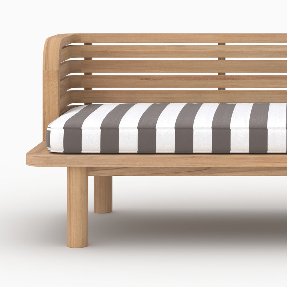 Kilda 3 places jardin canapé et fauteuil teck massif gris