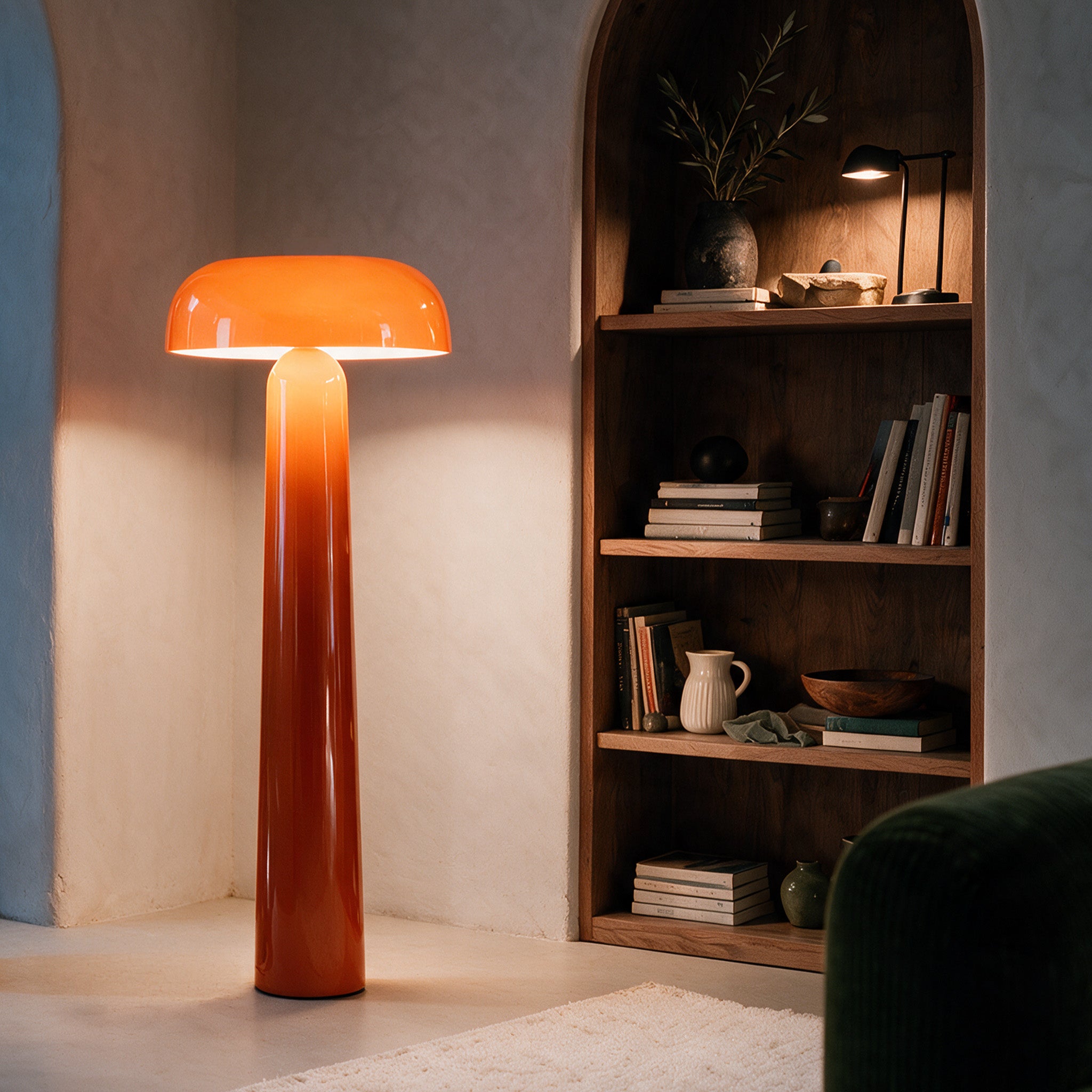 Lampadaire Livia en métal orange