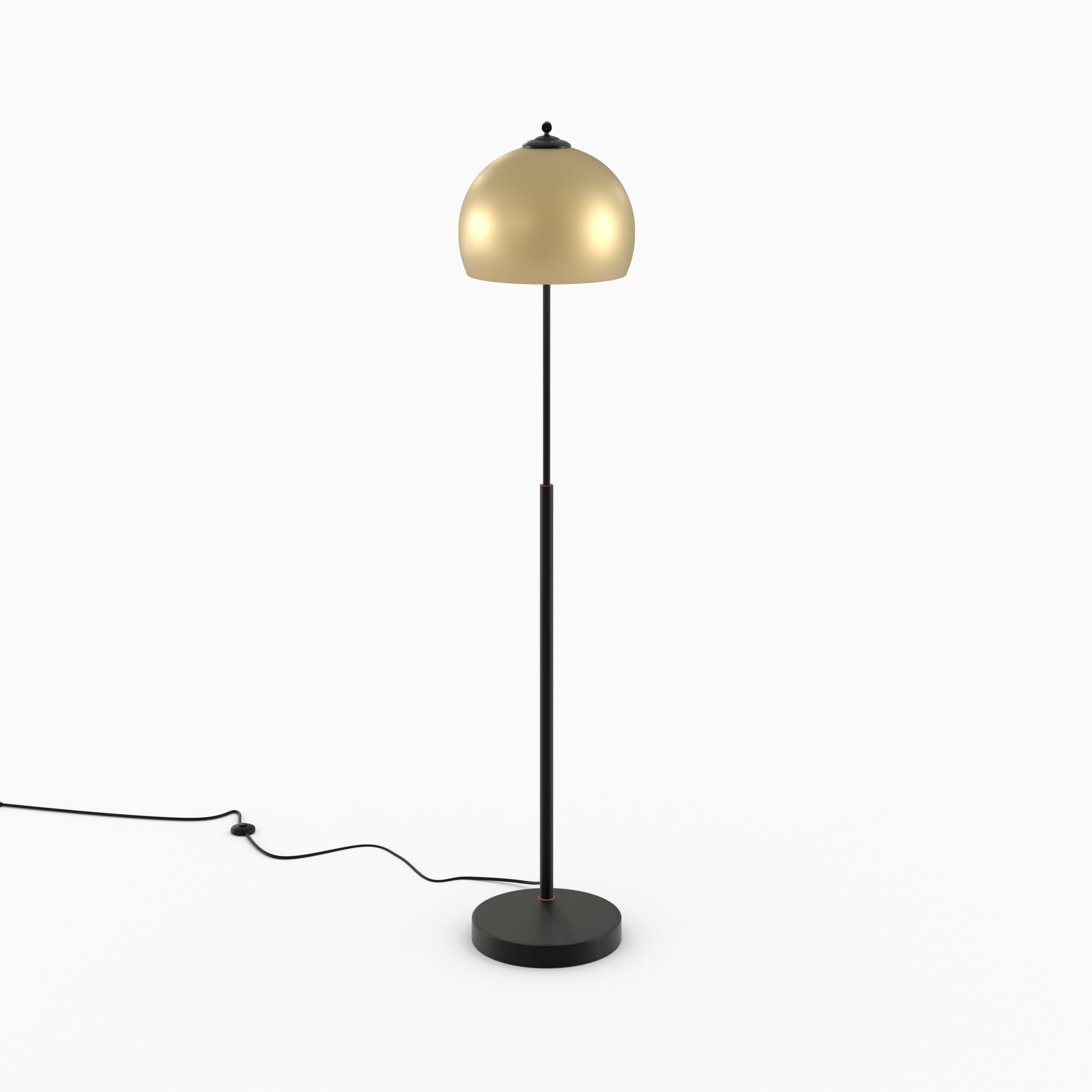 lampada da terra dinard dorata e nera arc rdv deco