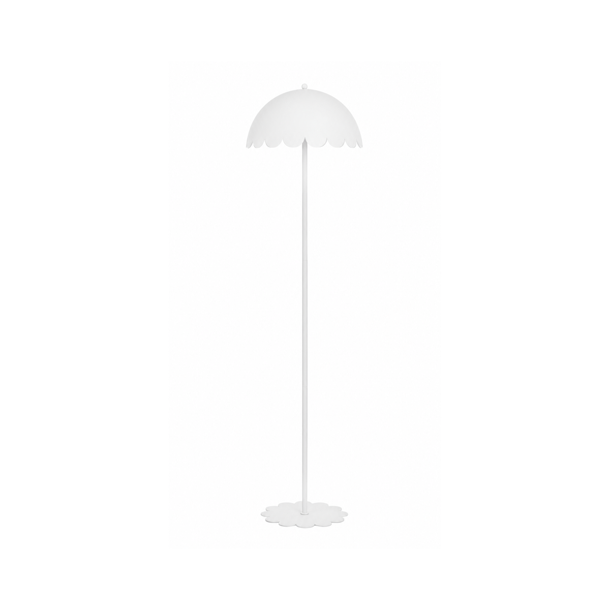 Lampadaire Flow en métal blanc H142 cm - Maison Pavane
