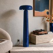 Lampadaire Livia en métal bleu foncé
