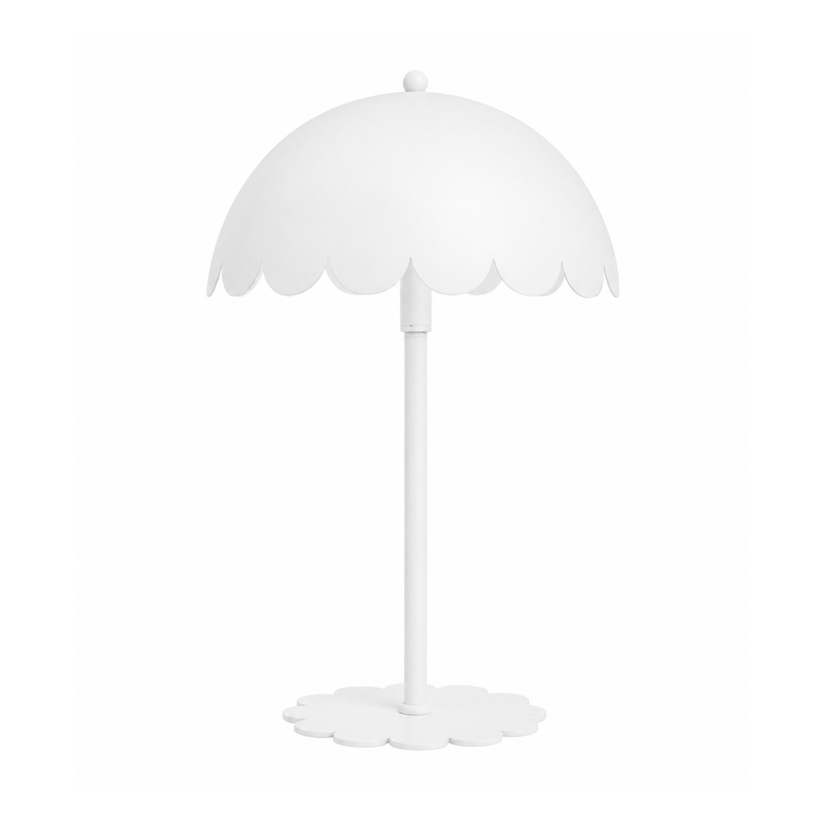 Lampe à poser Flow en métal blanc H43 cm - Maison Pavane