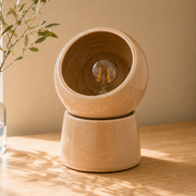 Lampe à poser Halo en céramique beige