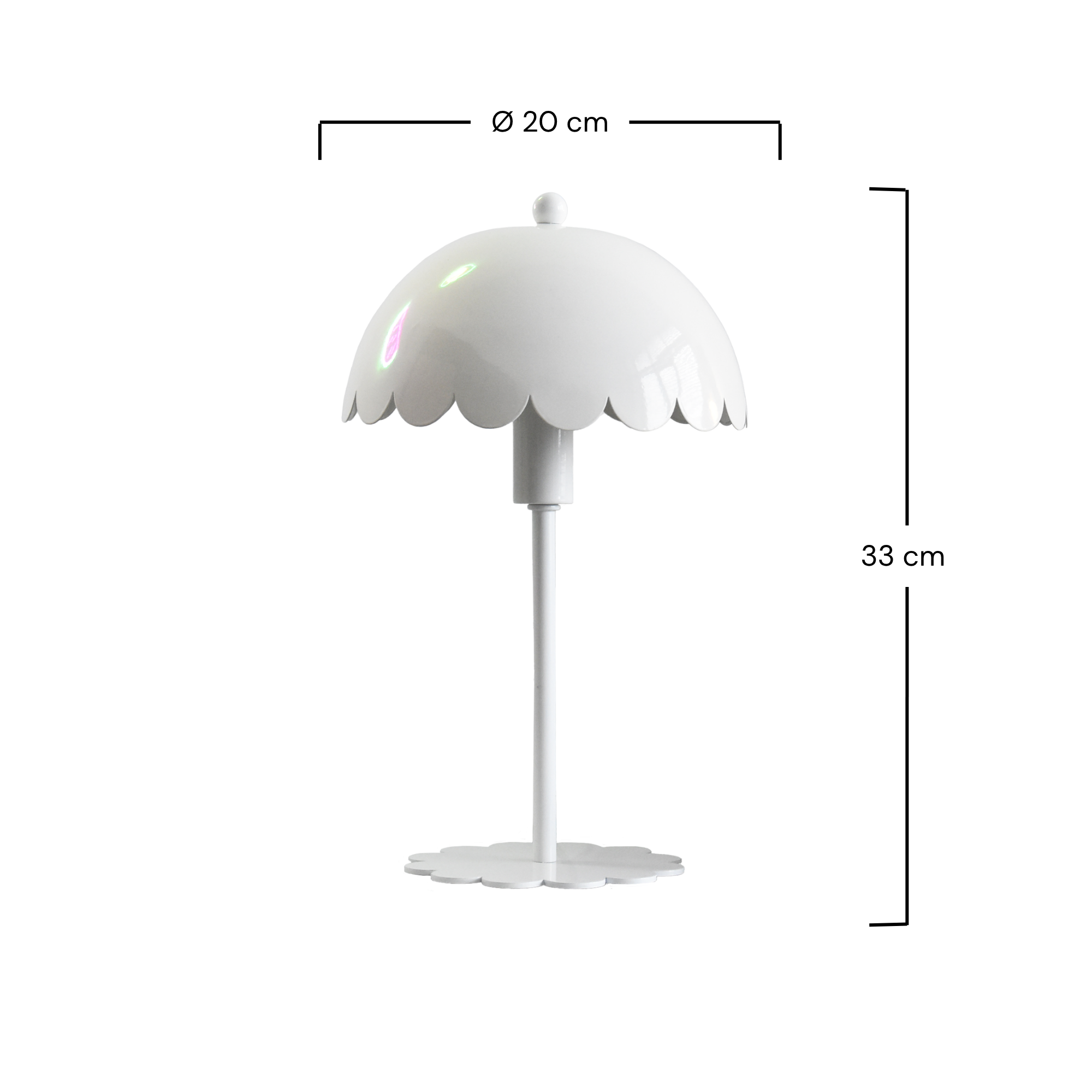 Lampe à poser Margot en métal blanc