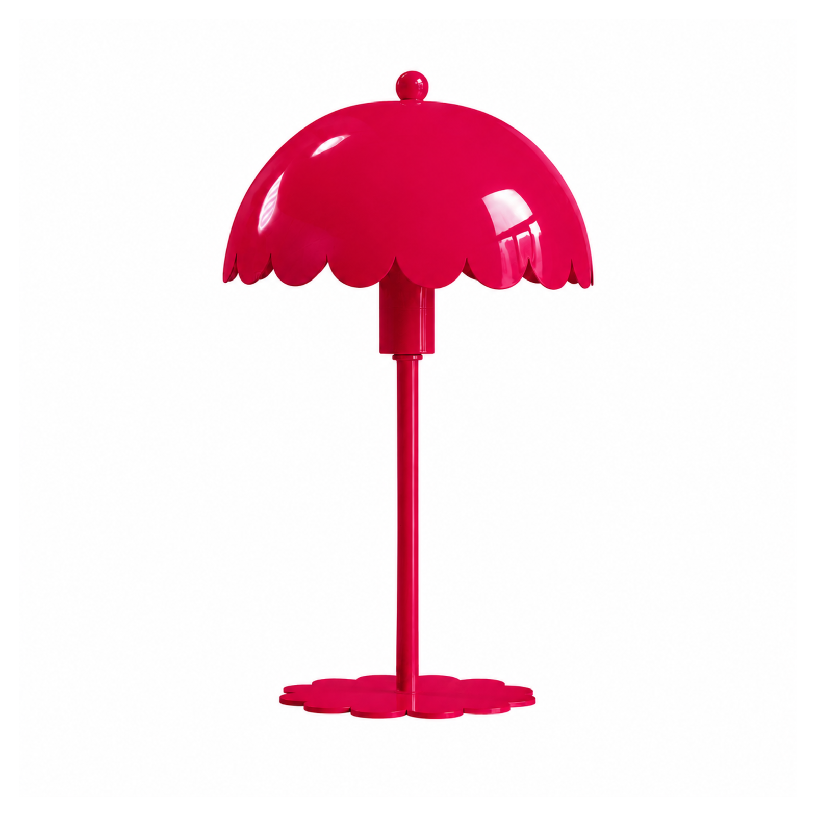 Lampe à poser Margot en métal framboise, packshot sur fond blanc - Maison Pavane
