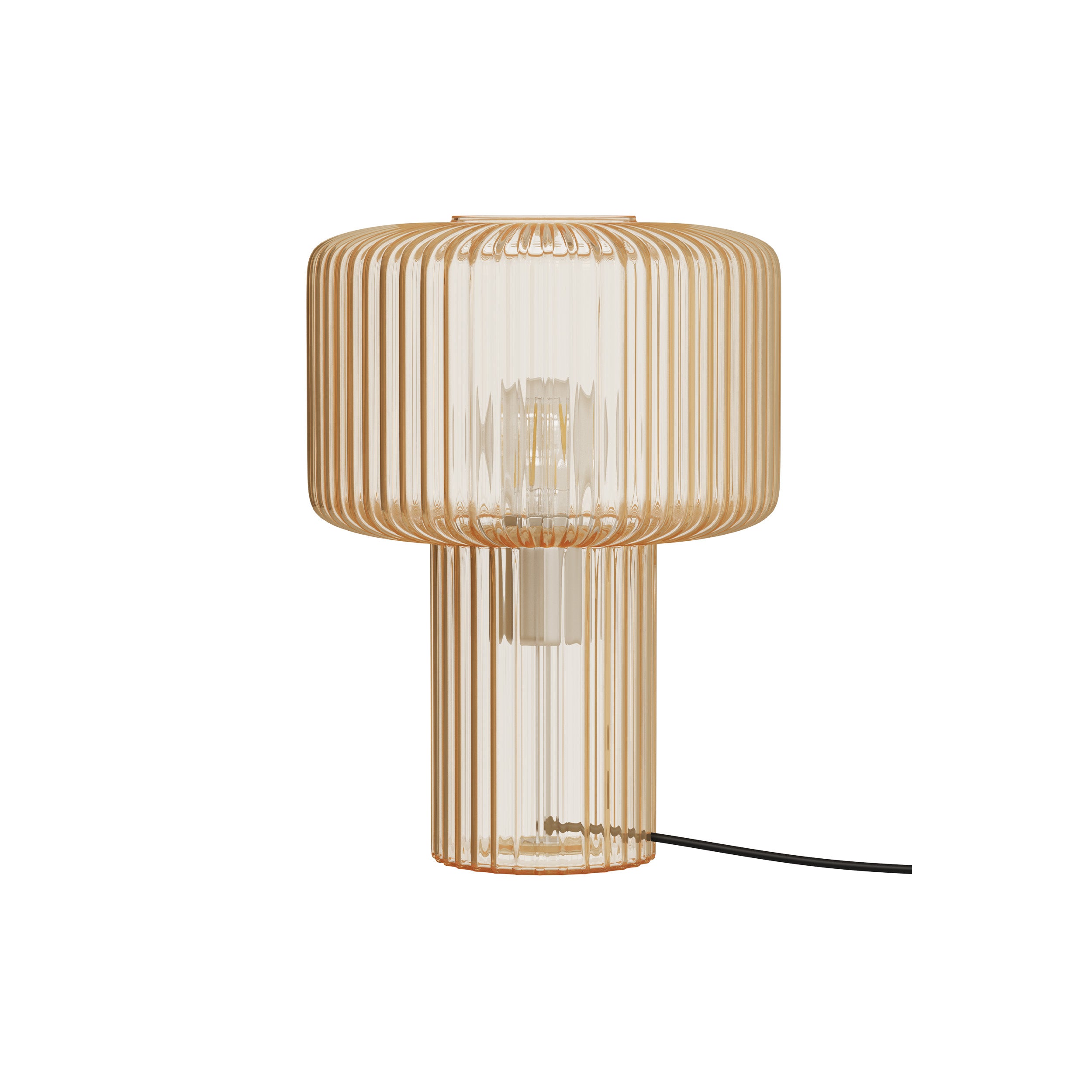 lampe a poser verra en verre cannele