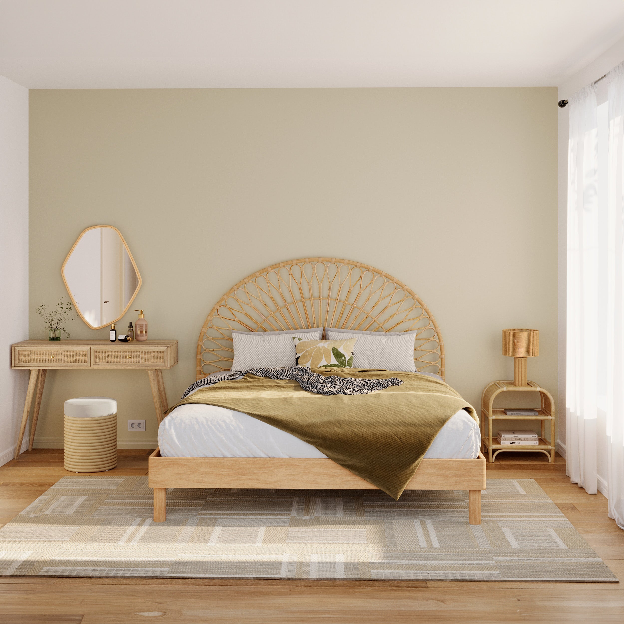 lampe corde et bois papier