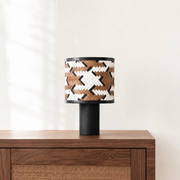 Lampada da tavolo Phil in legno di quercia e bambù marrone e nero