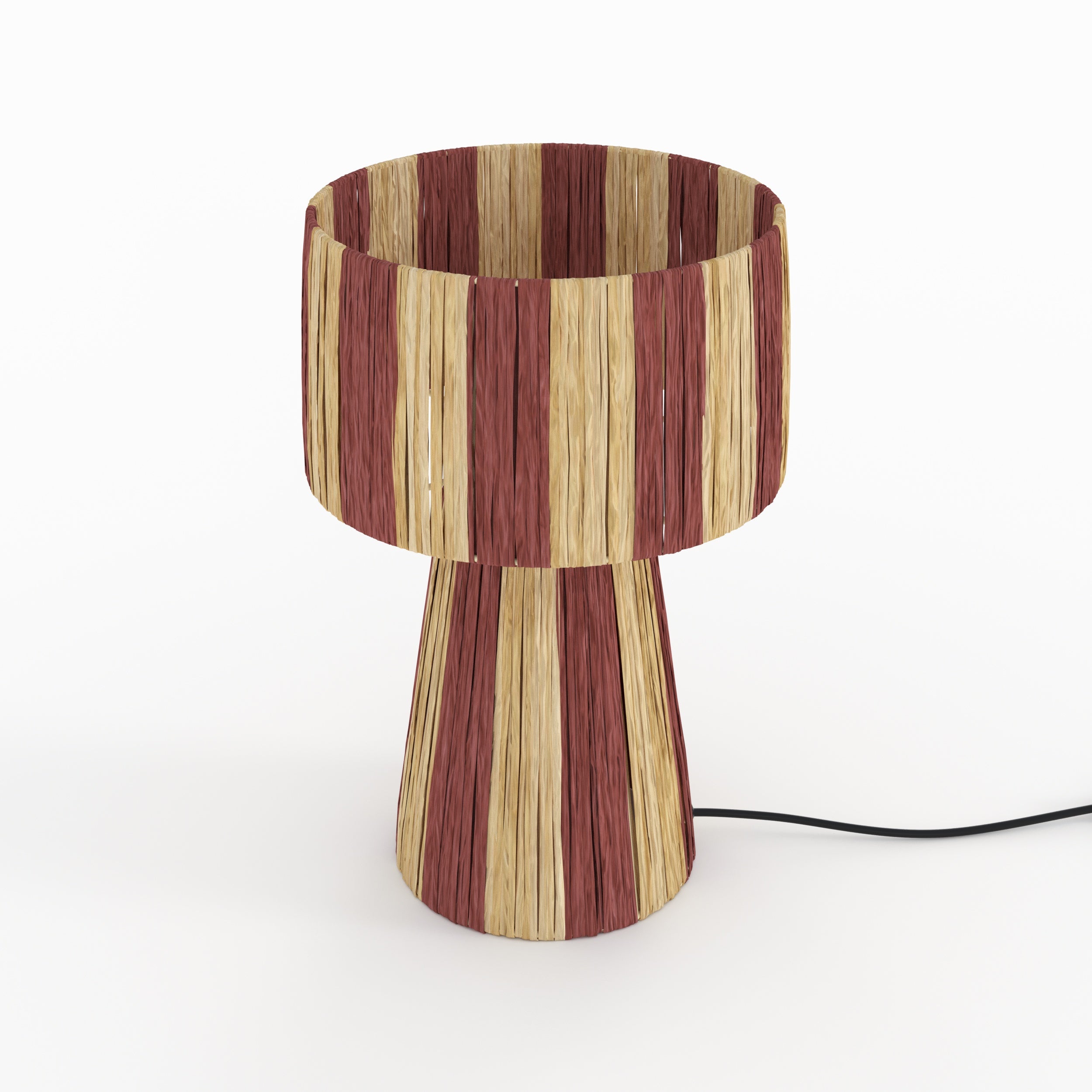 lampada rigata terracotta solea foglia di palma bohemien