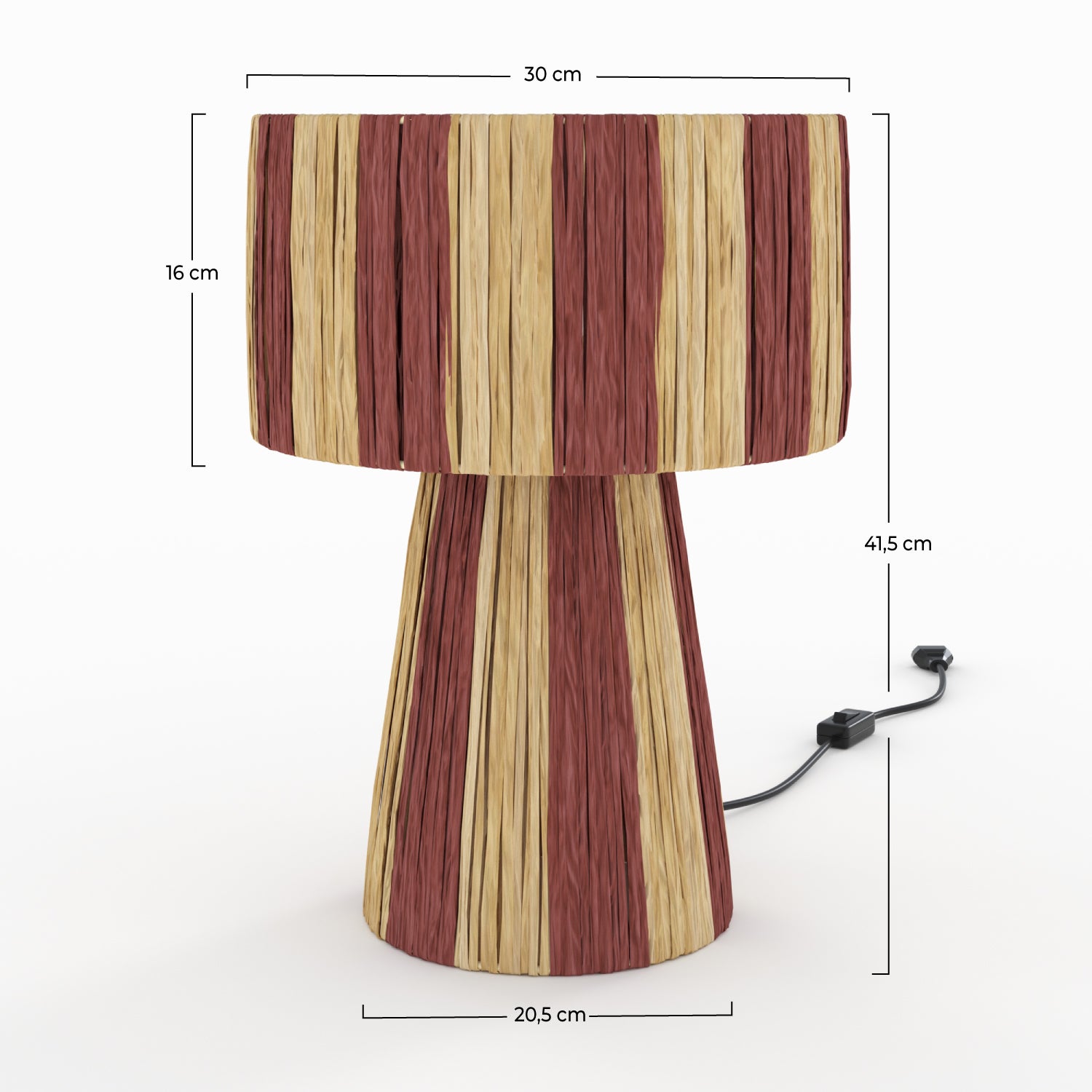 lampada solea striata arancione foglia di palma