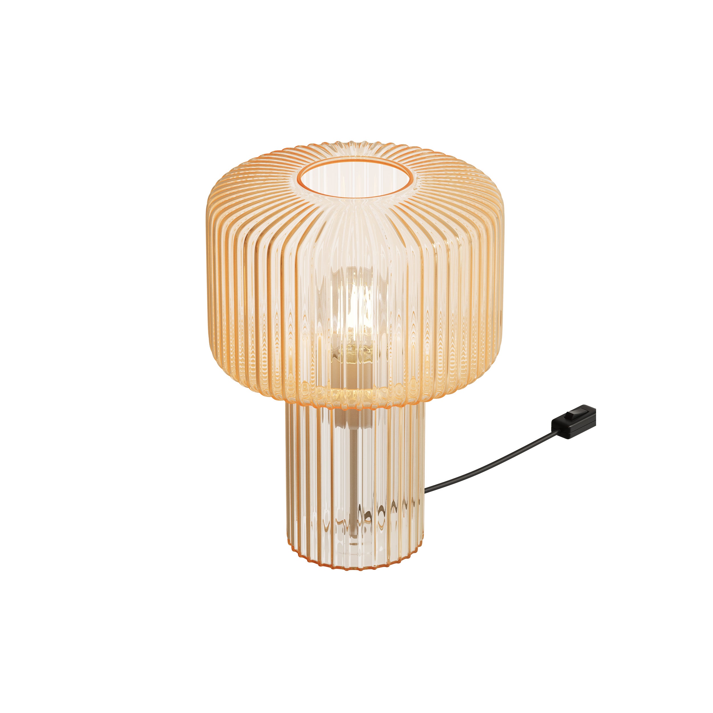 lampada in vetro ondulato