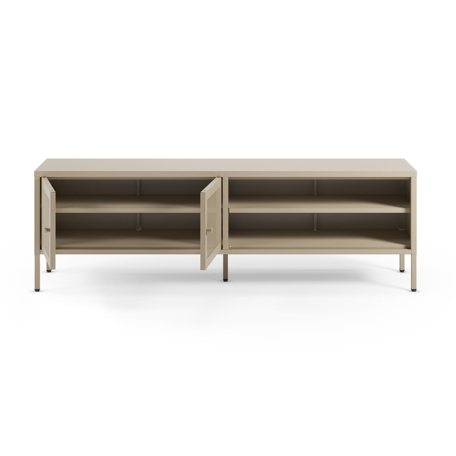Latem meuble tv 160cm 2 portes métal beige
