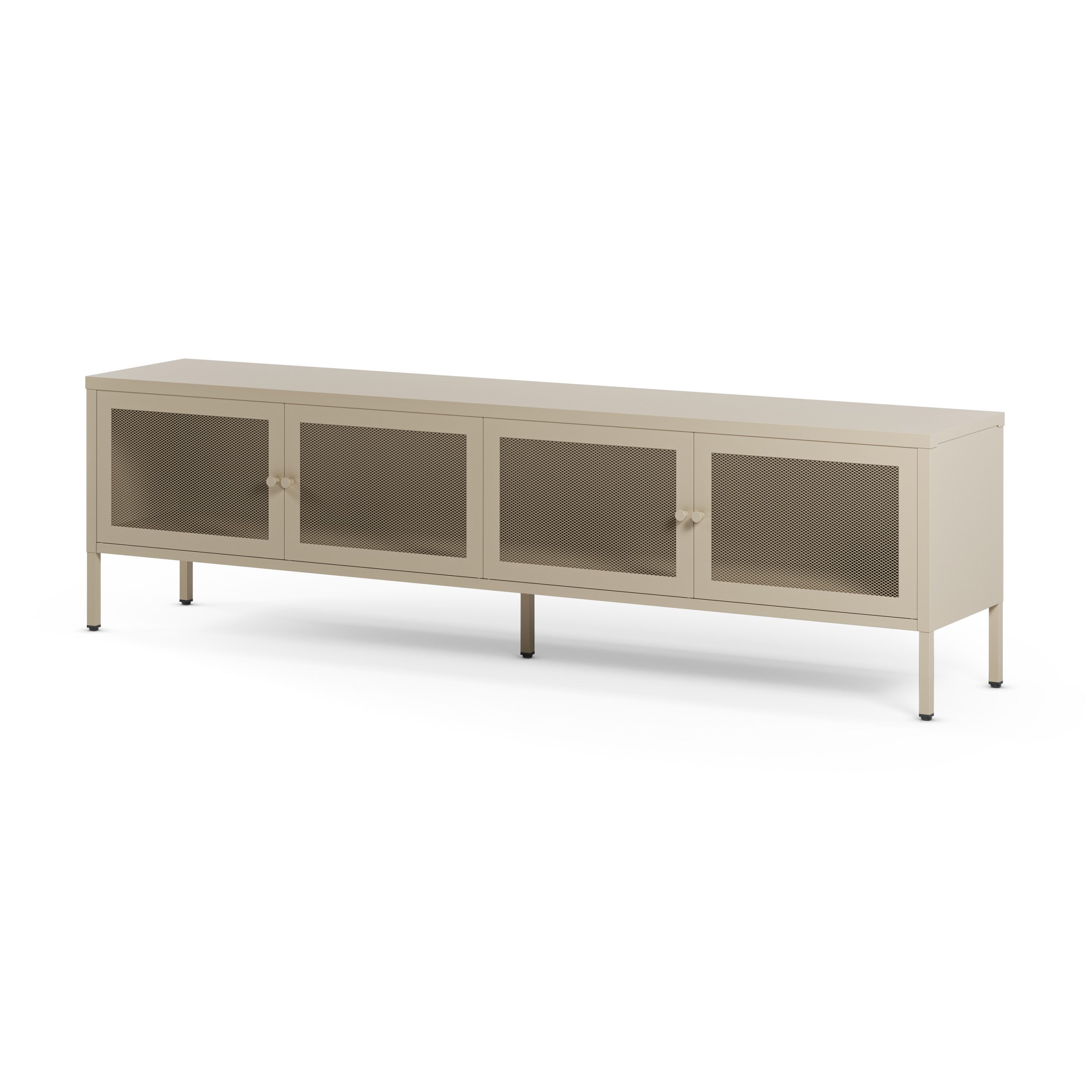 Latem tv meuble métal beige 4 portes 160cm