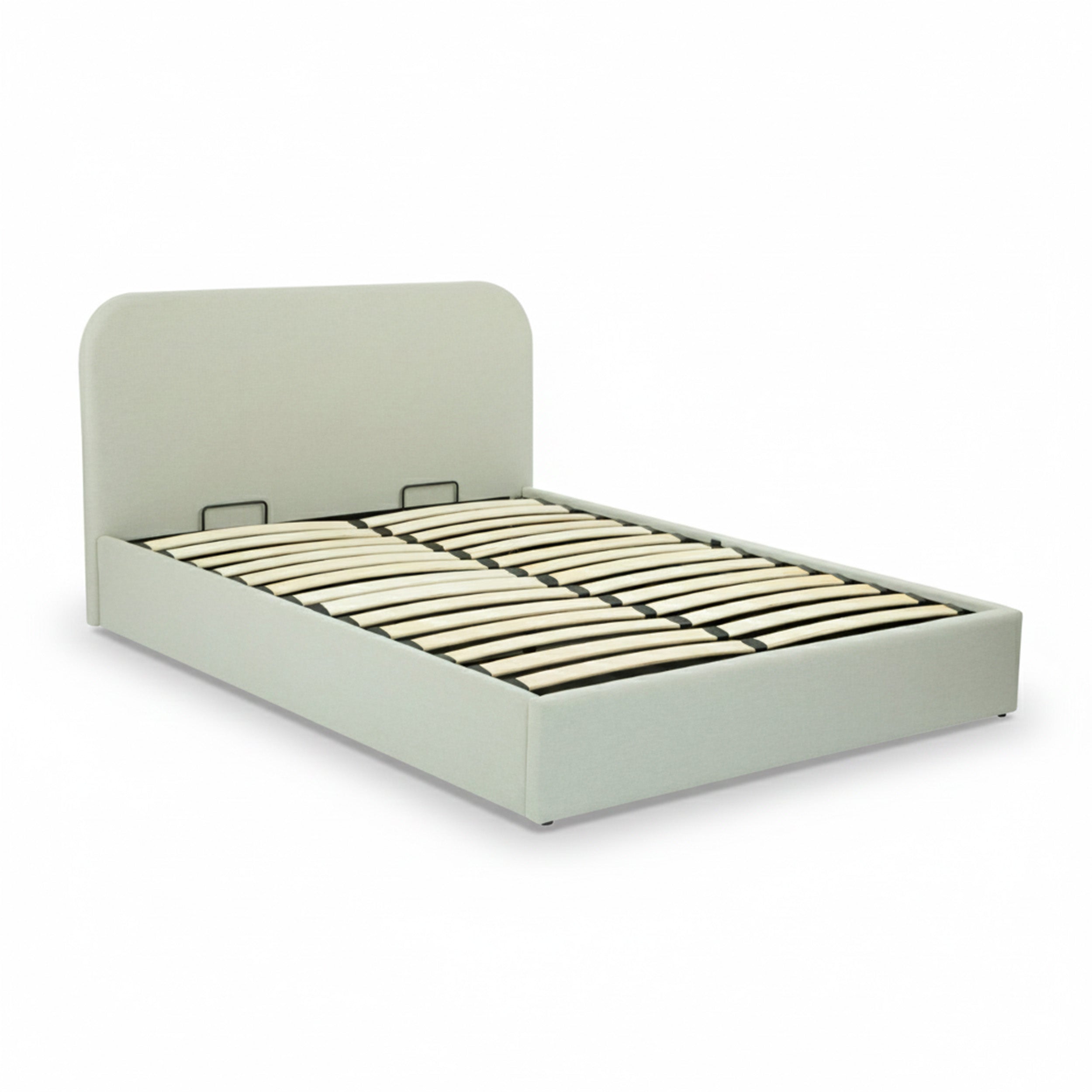 Lit coffre Tilly double 160x200 tissu gris beige