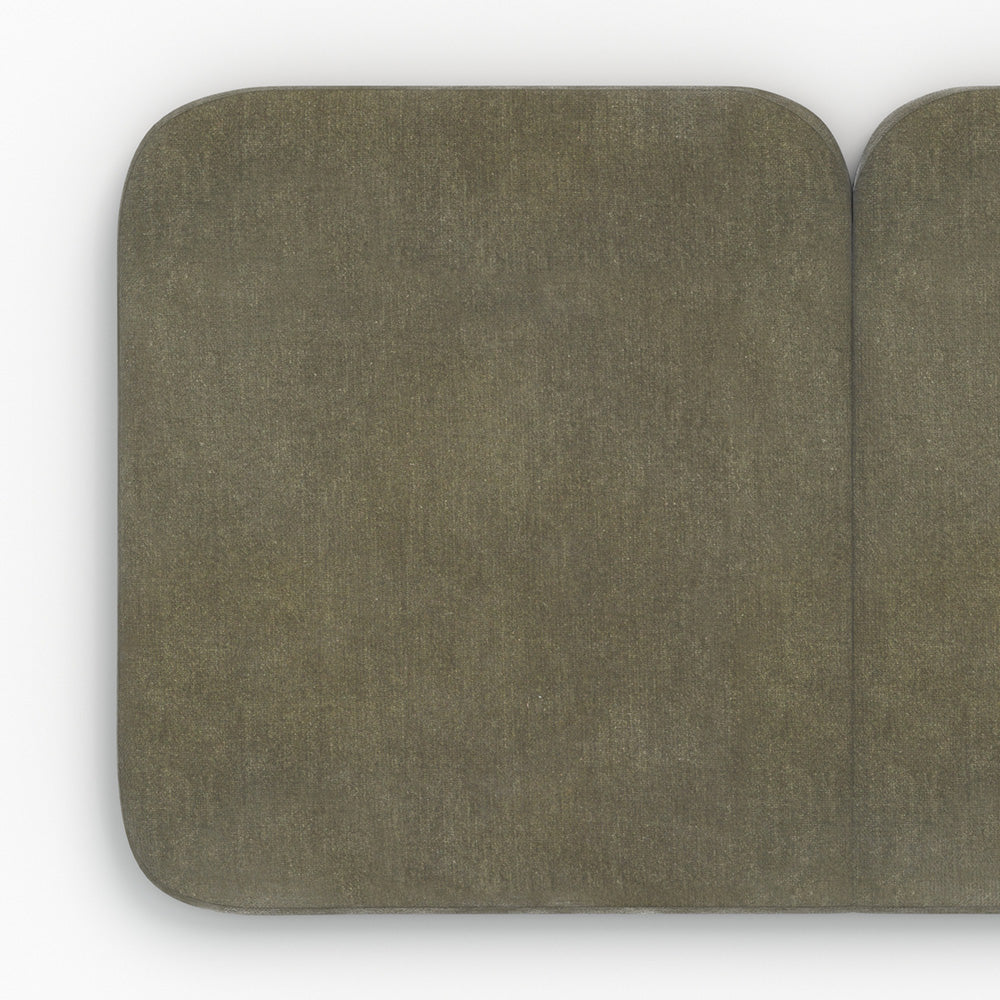 Lit etna tissu vert olive tête 160cm