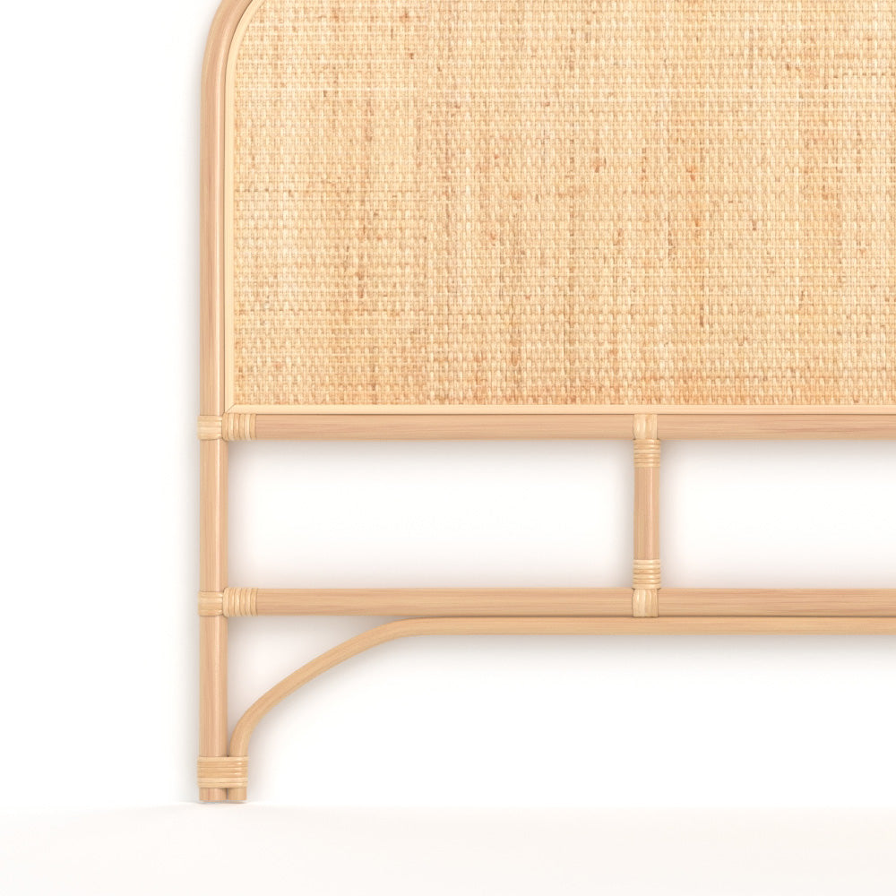 Lit tête Grâce rotin naturel 180cm