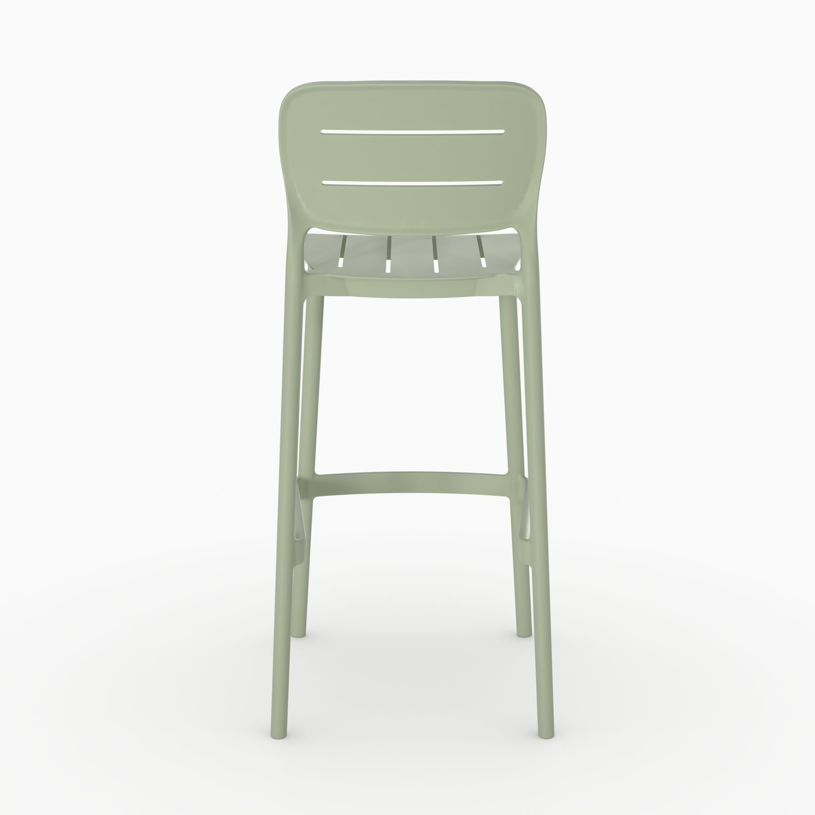 Lola chaise bar jardin 75cm vert pastel vue arrière