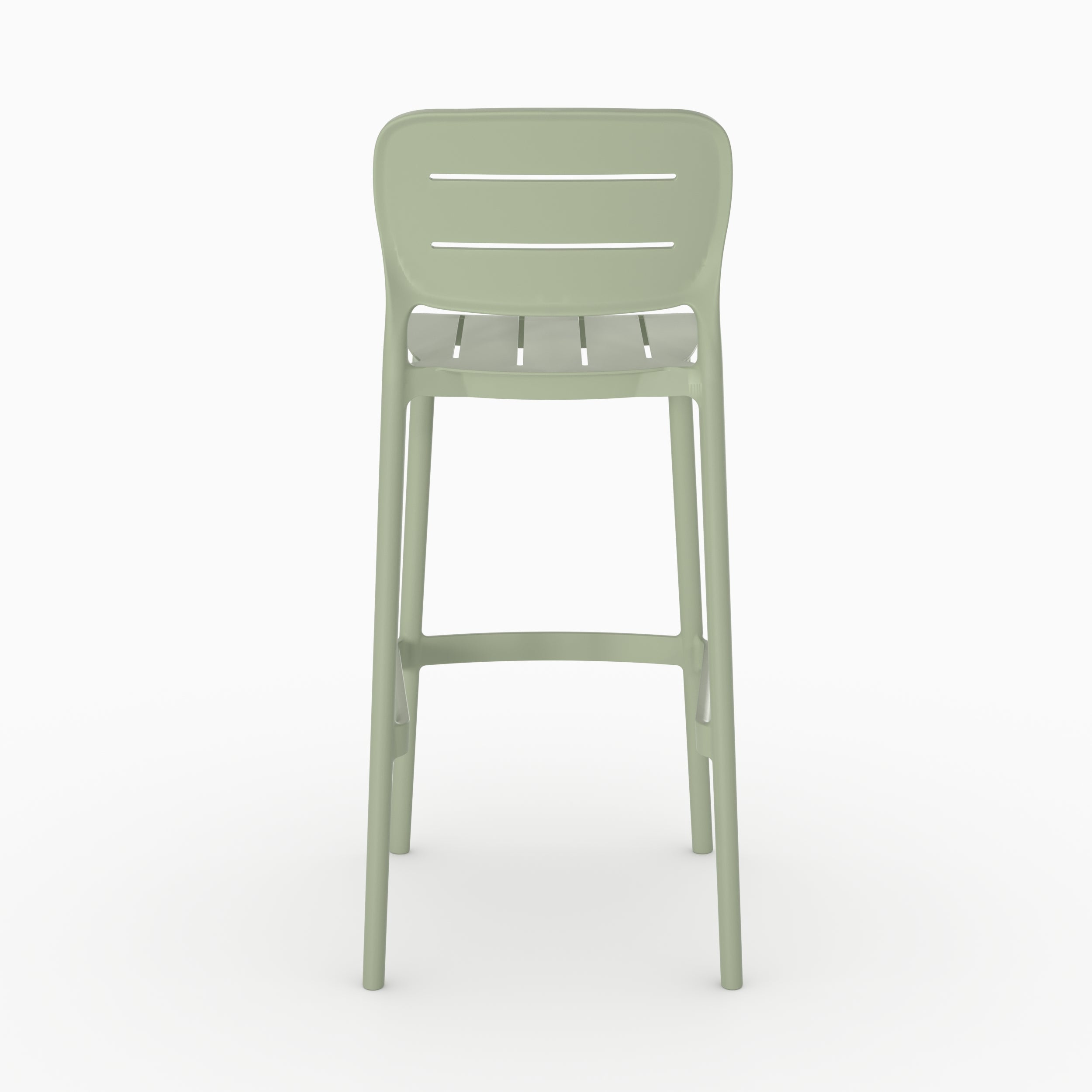 Lola chaise bar jardin 75cm vert pastel vue arrière