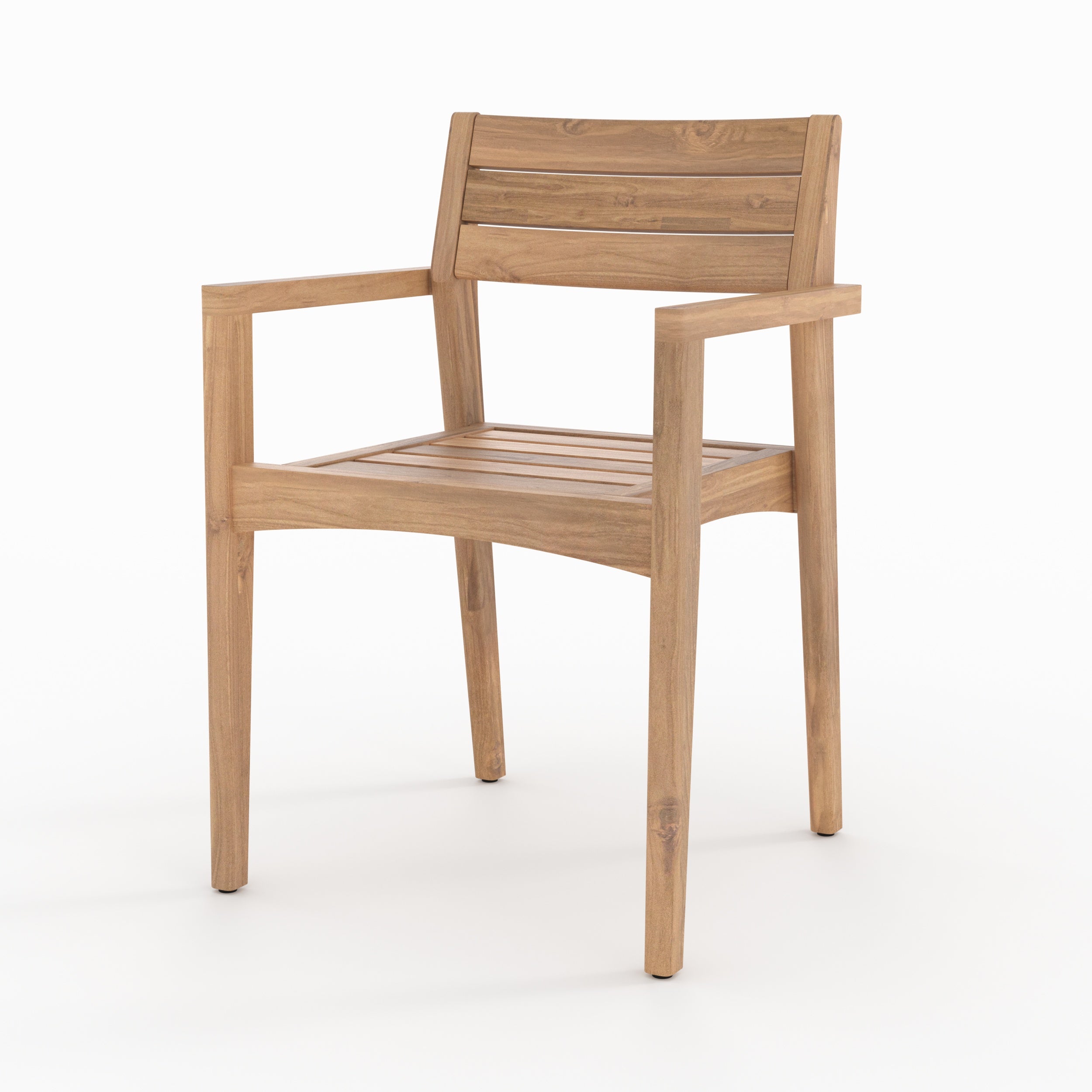 lot 2 chaises de jardin yogy en bois de teck recycle