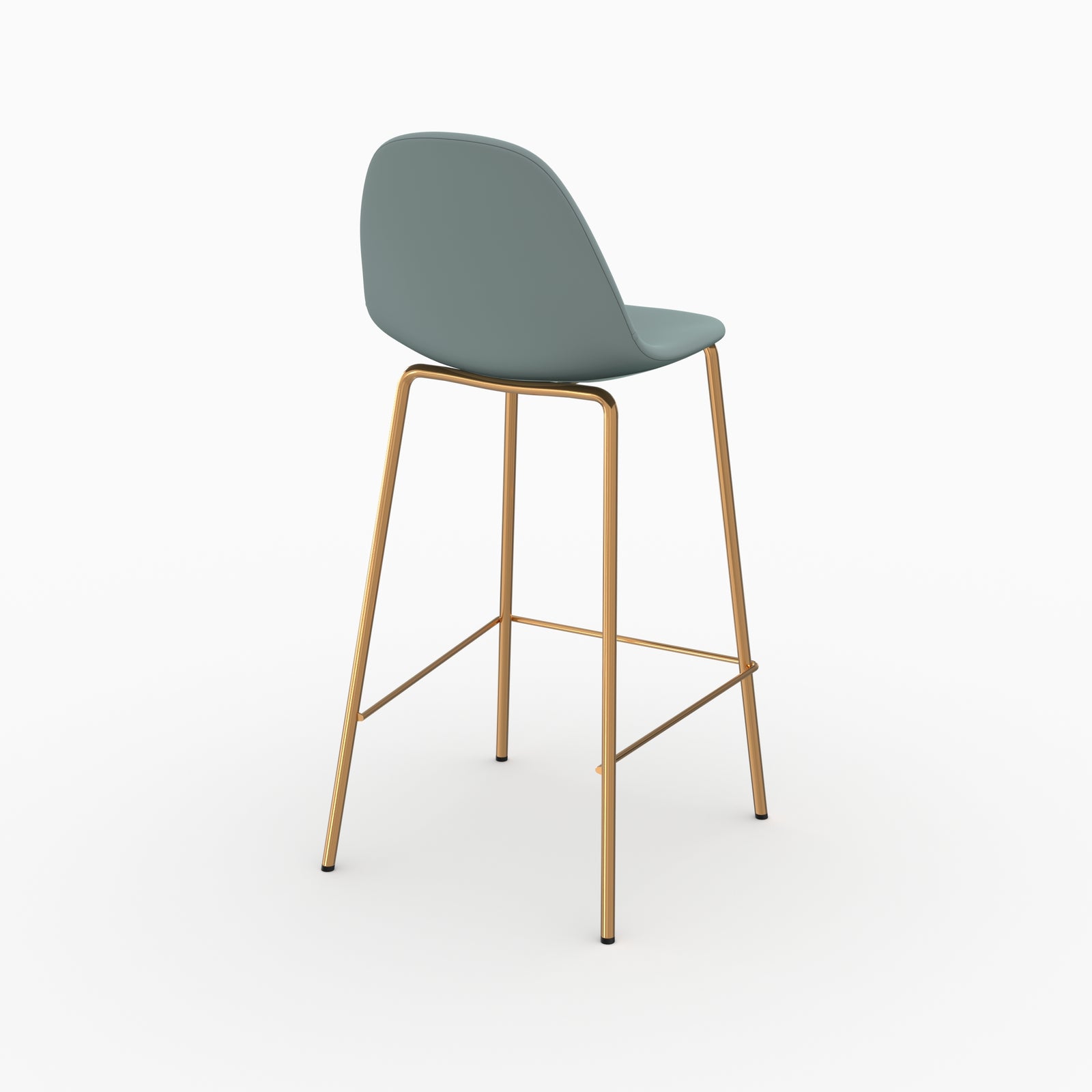 Lot 2 chaises Henrik ilot central 65cm cuir synthétique verte