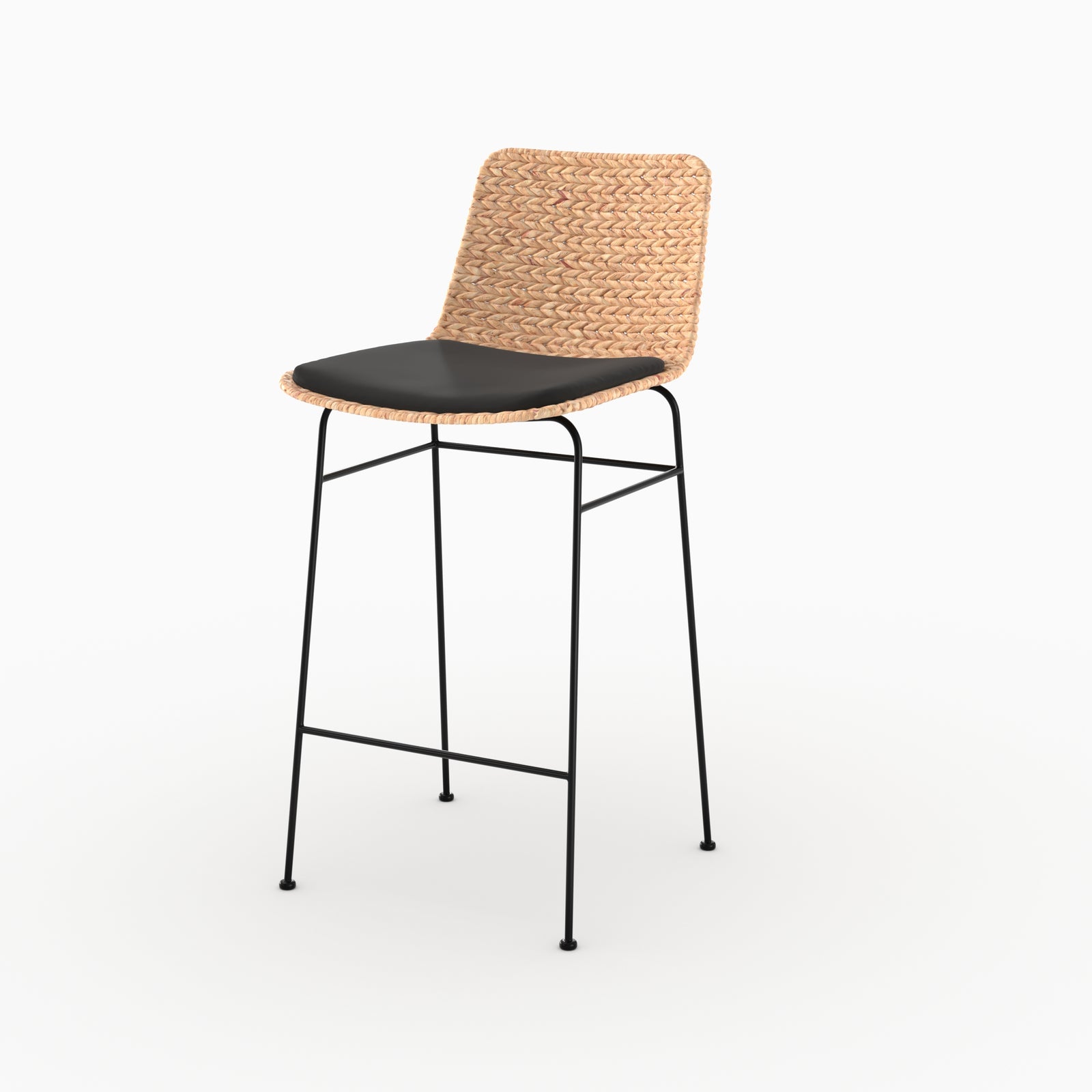 Lot 2 chaises ilot central 66cm Faro naturel bohème